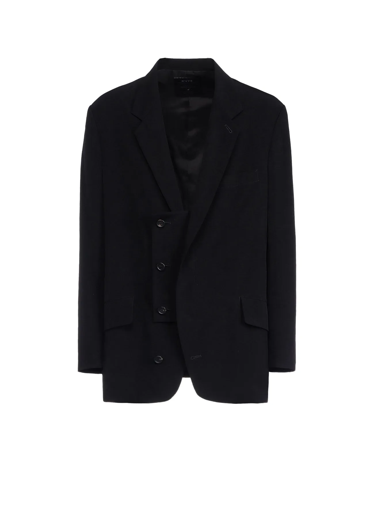 CREPE de CHINE OVERSIZE NOTCHED LAPEL JACKET sold by Yohji Yamamoto