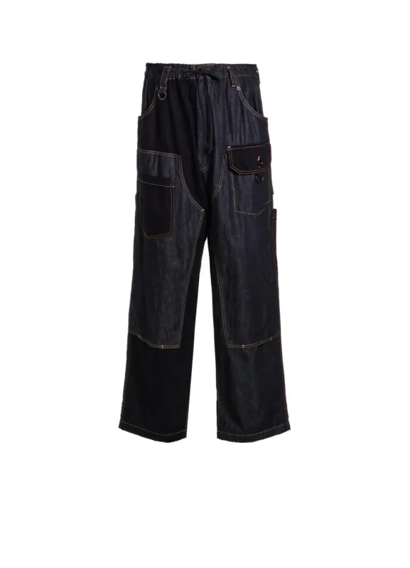 7OZ DENIM CRAZY PATCHWORK DOUBLE KNEE PAINTER PANTS made by Yohji Yamamoto