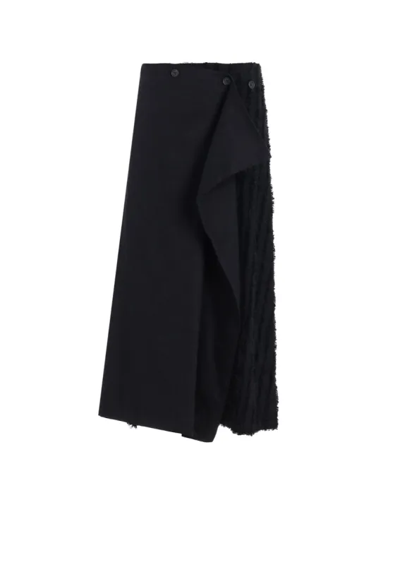 JACQUARD FRINGE STRIPE WRAP SKIRT made by Yohji Yamamoto
