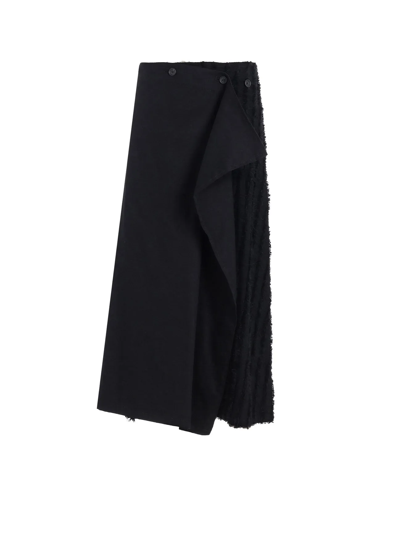 JACQUARD FRINGE STRIPE WRAP SKIRT sold by Yohji Yamamoto