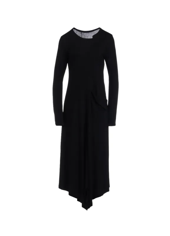 RAYON JERSEY ASYMMETRICAL DRESS sold by Yohji Yamamoto