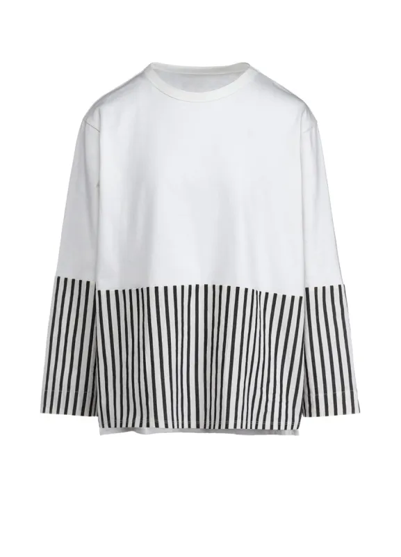 COTTON STRIPE SWITCHING SHIRT (M) sold by Yohji Yamamoto