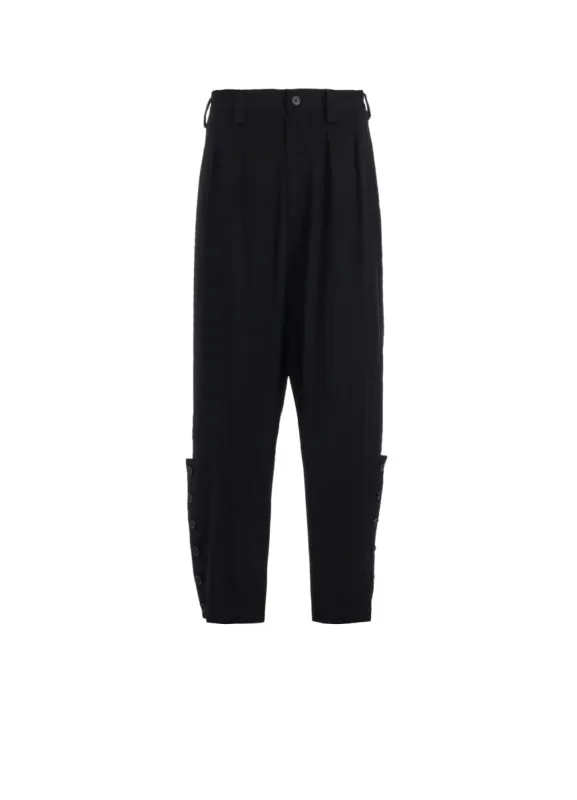 CREPE de CHINE BUTTON-SLIT PANTS sold by Yohji Yamamoto