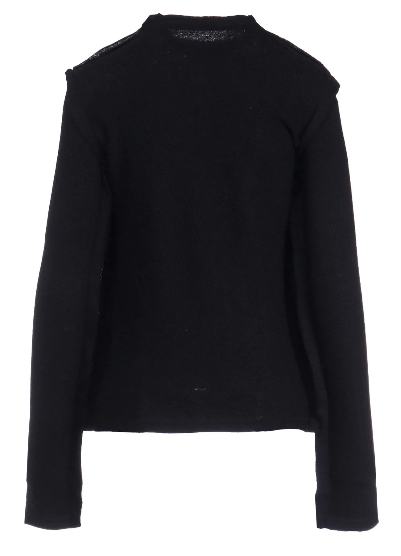 WOOL SHRINK SINGLE JERSEY BUSTIER DETAIL LONG T-SHIRT sold by Yohji Yamamoto product image thumbnail 4