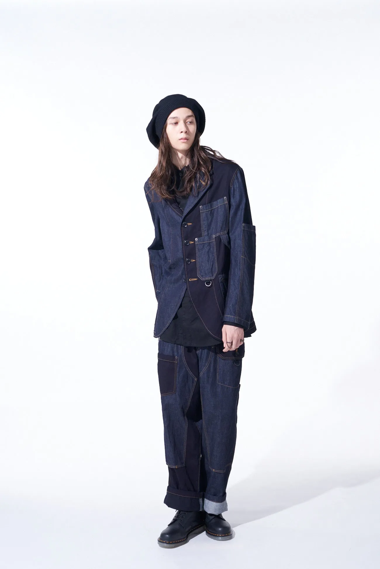 7OZ DENIM CRAZY PATCHWORK JACKET sold by Yohji Yamamoto product image thumbnail 3