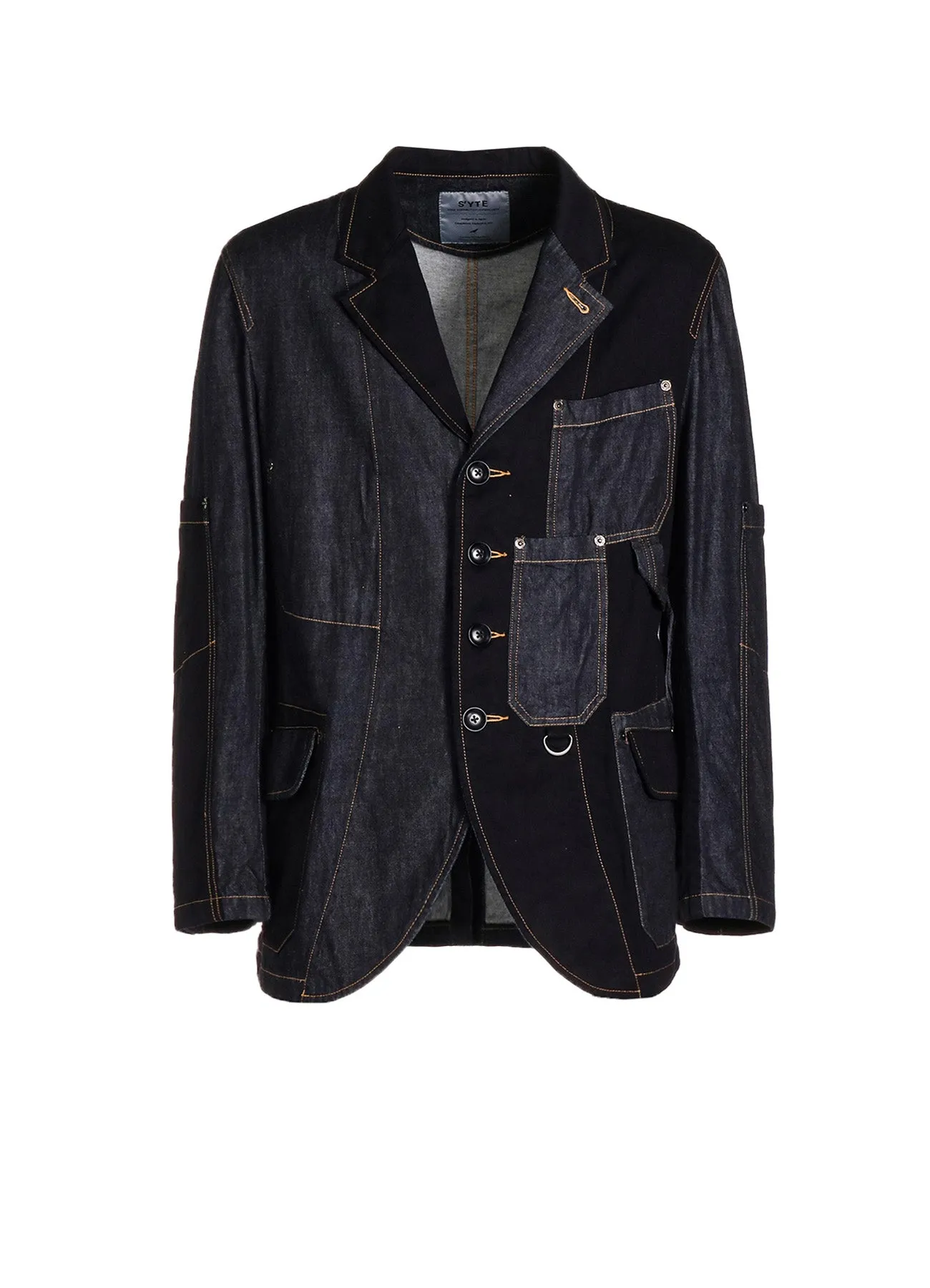 7OZ DENIM CRAZY PATCHWORK JACKET sold by Yohji Yamamoto