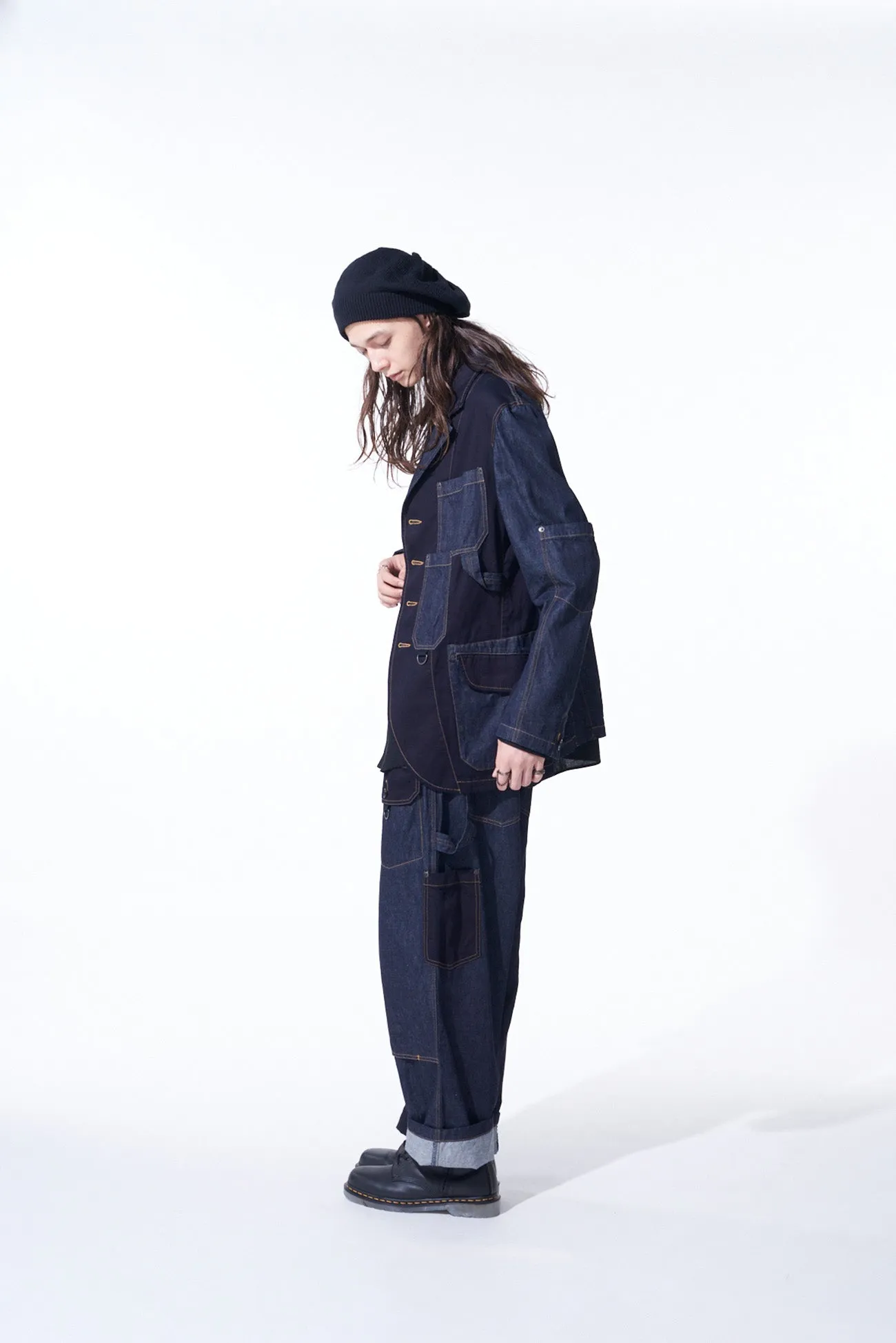 7OZ DENIM CRAZY PATCHWORK JACKET sold by Yohji Yamamoto product image thumbnail 4