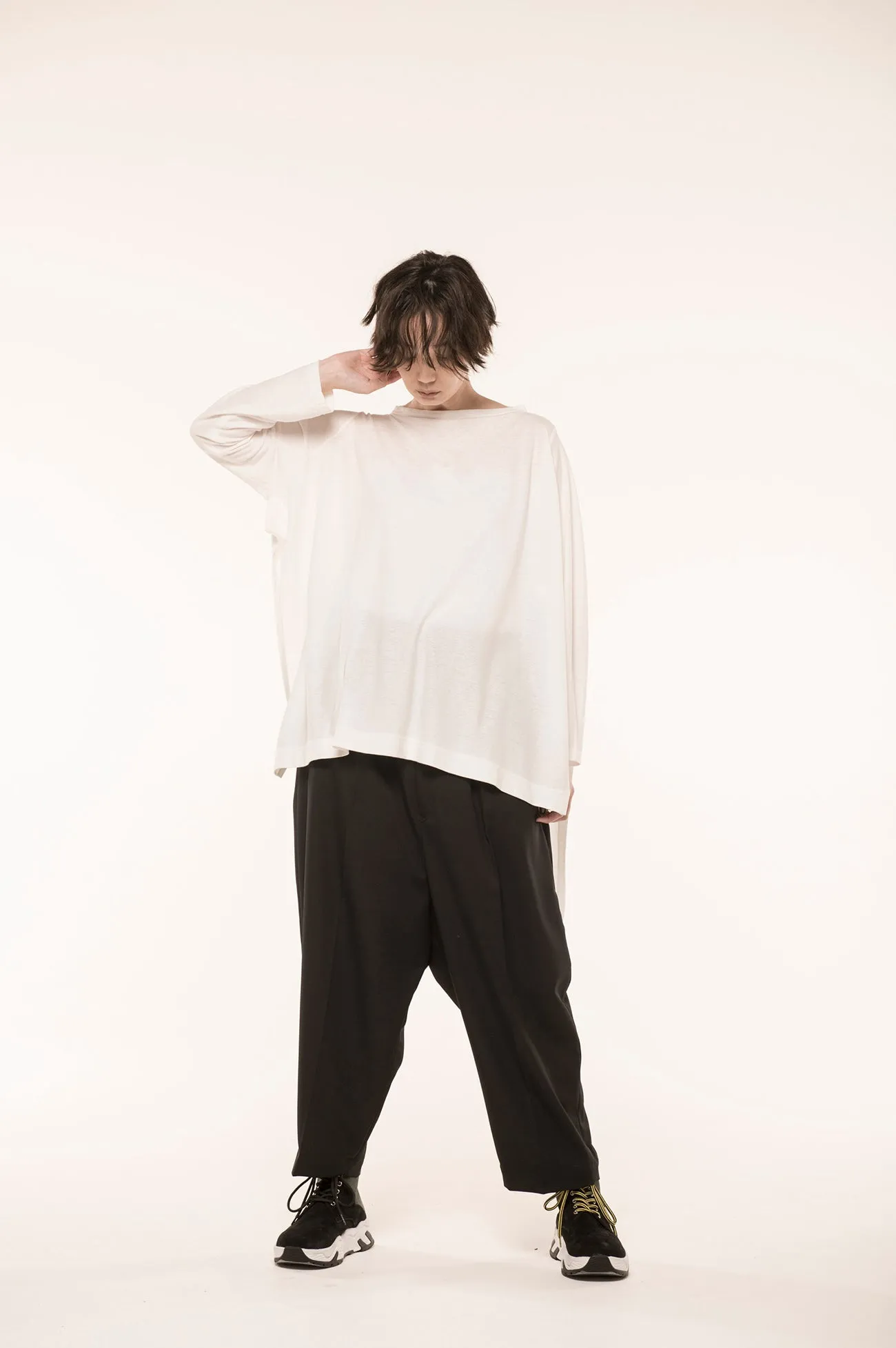 30/-SZ C Strong-Twist Jersey Square High-Neck T sold by Yohji Yamamoto product image thumbnail 3