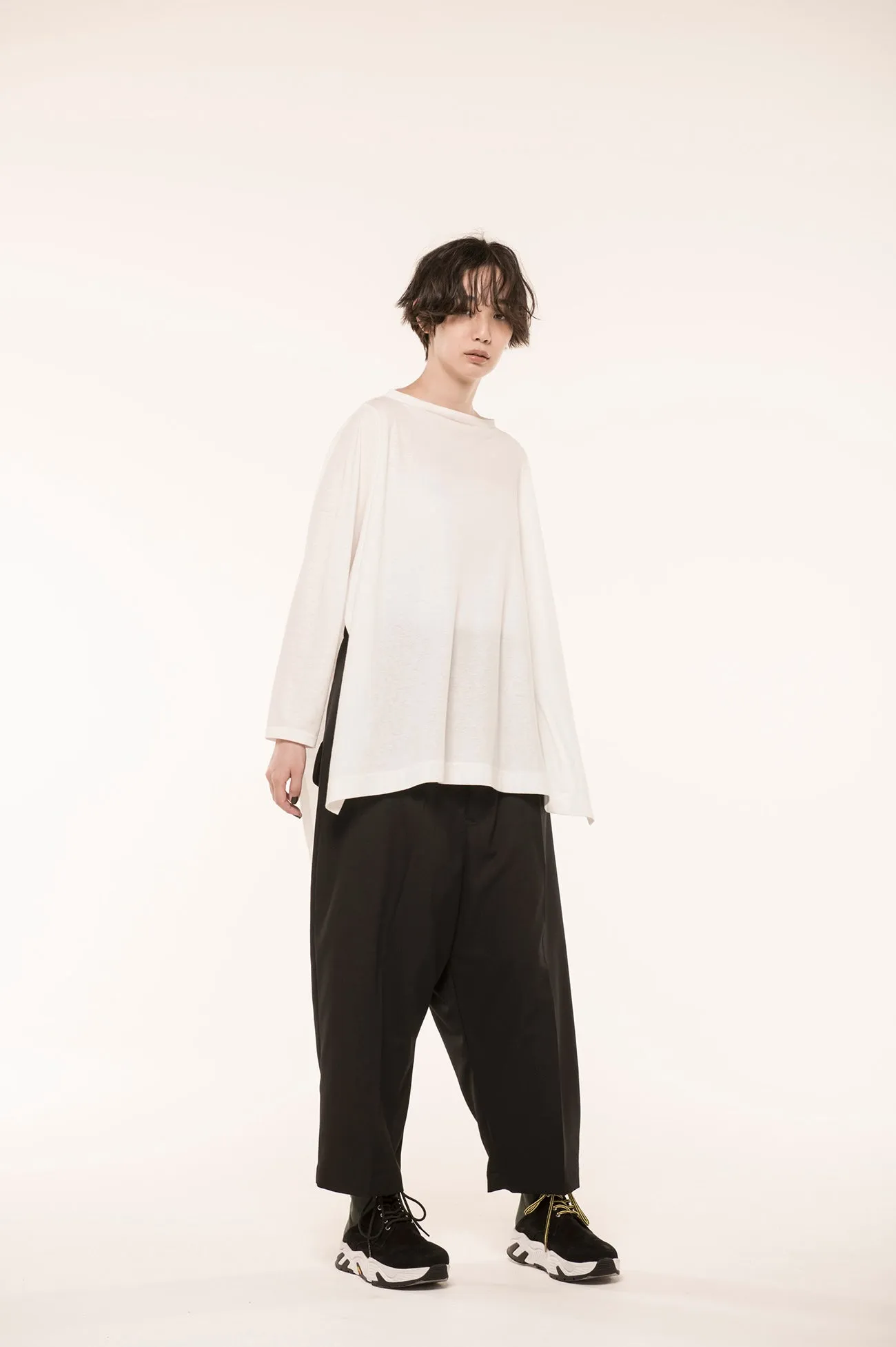 30/-SZ C Strong-Twist Jersey Square High-Neck T sold by Yohji Yamamoto product image thumbnail 2