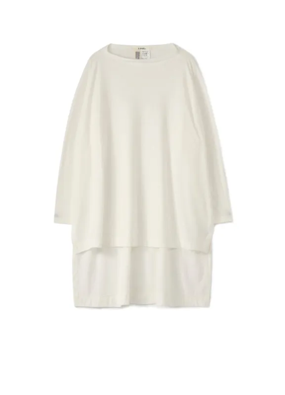 30/-SZ C Strong-Twist Jersey Square High-Neck T sold by Yohji Yamamoto