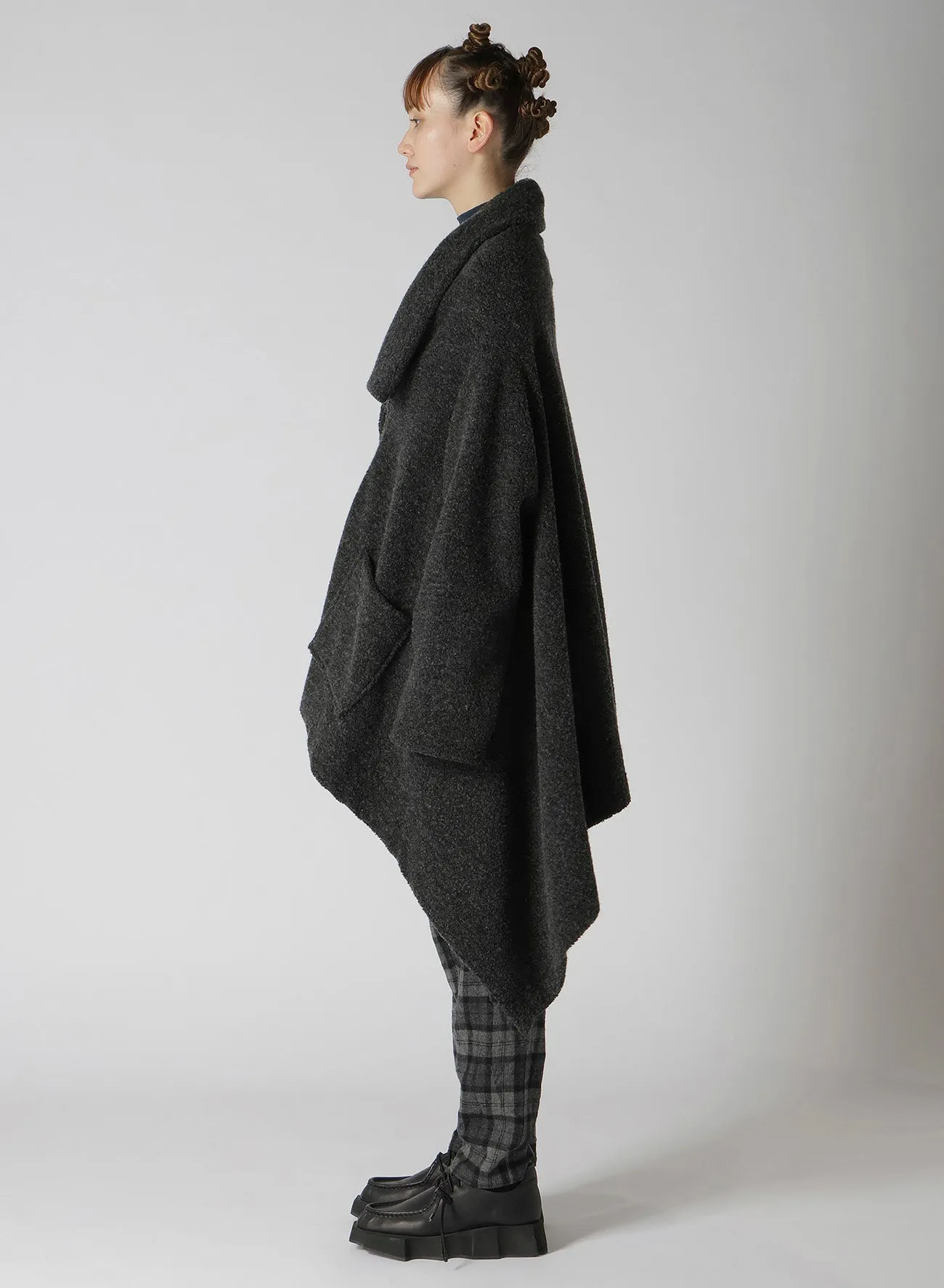 SHEEP PILE LONG JERSEY COAT sold by Yohji Yamamoto product image thumbnail 5