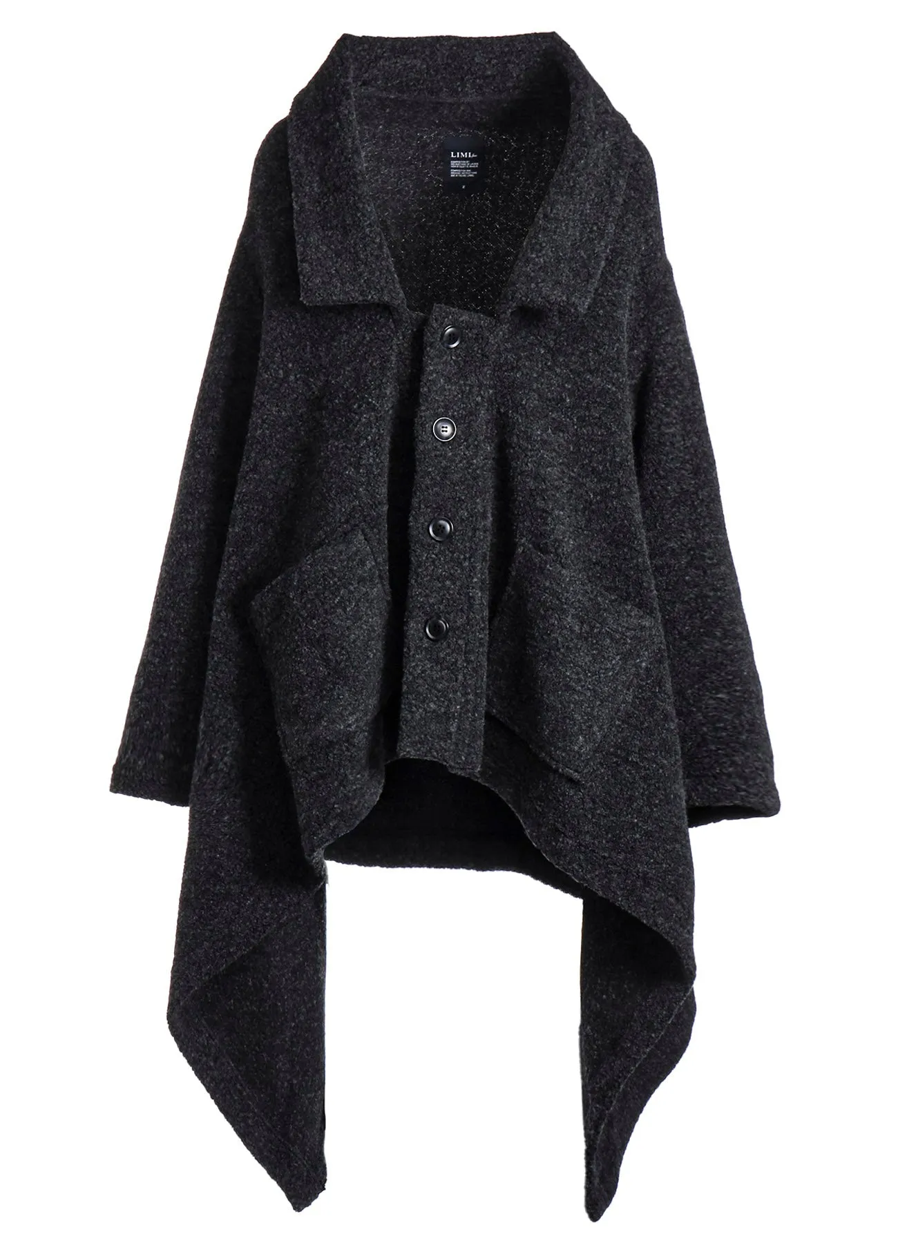 SHEEP PILE LONG JERSEY COAT sold by Yohji Yamamoto product image thumbnail 2