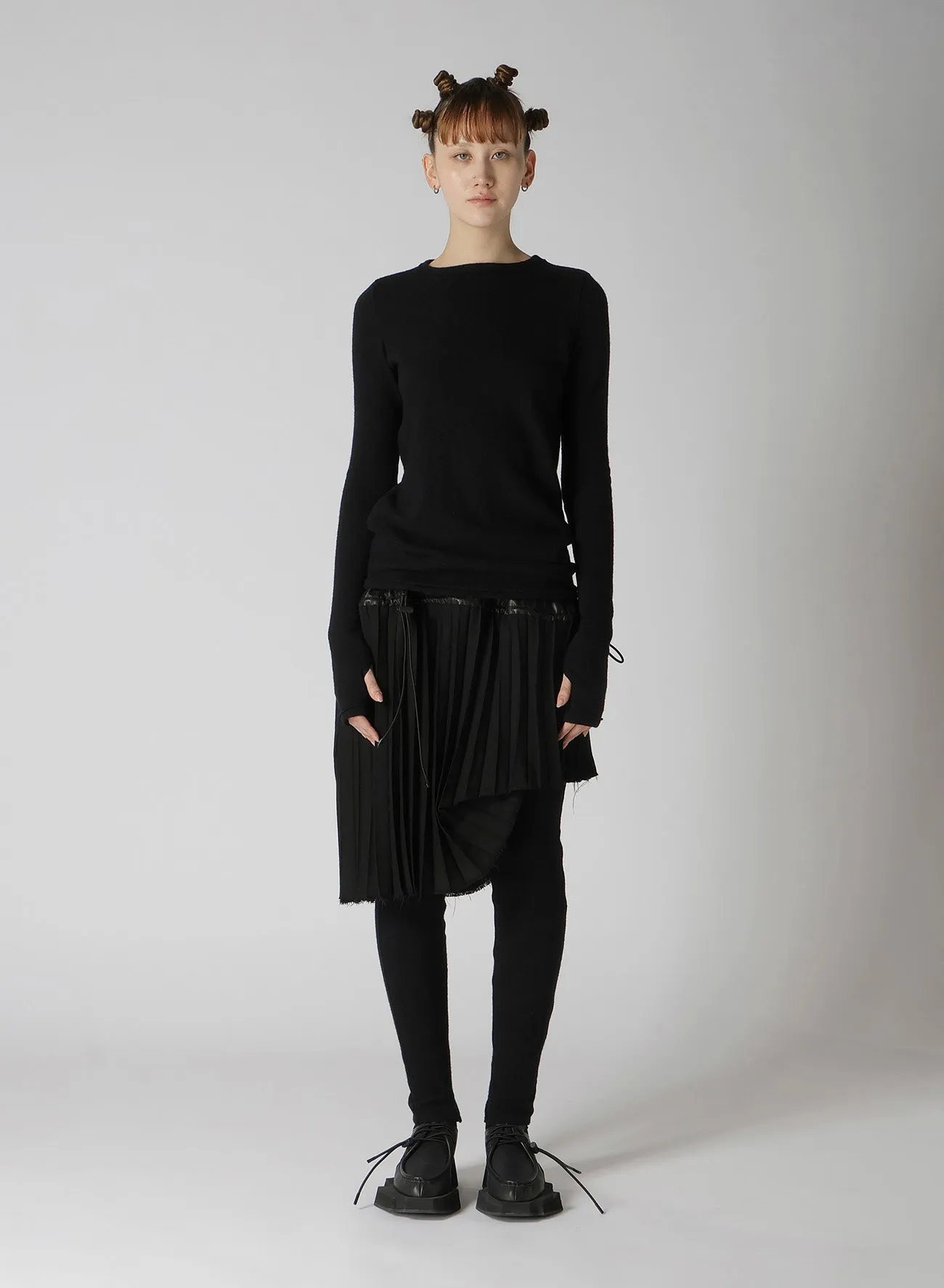 WOOL SHRINK SINGLE JERSEY LONG SLEEVES T-SHIRT sold by Yohji Yamamoto product image thumbnail 4