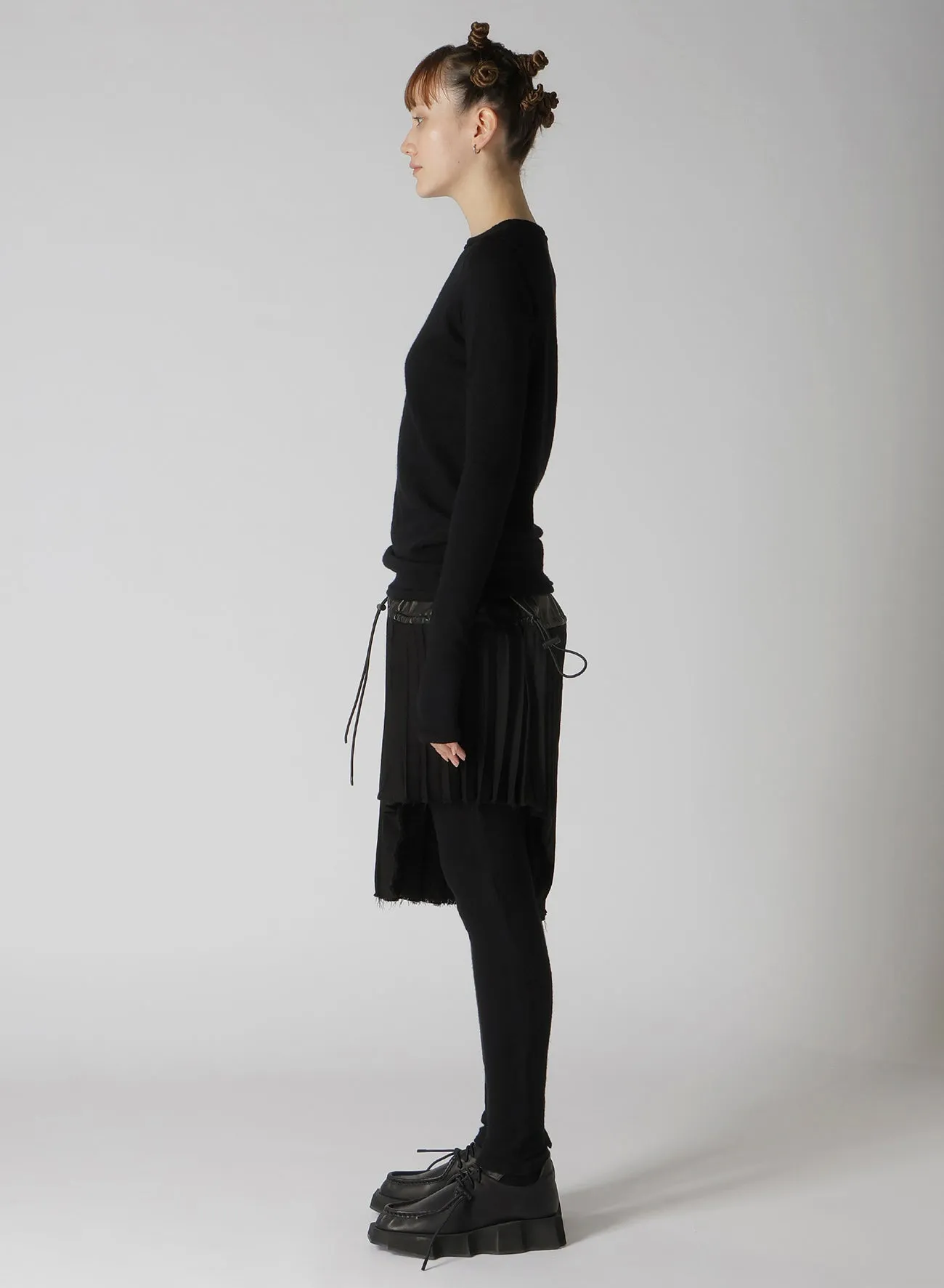 WOOL SHRINK SINGLE JERSEY LONG SLEEVES T-SHIRT sold by Yohji Yamamoto product image thumbnail 5