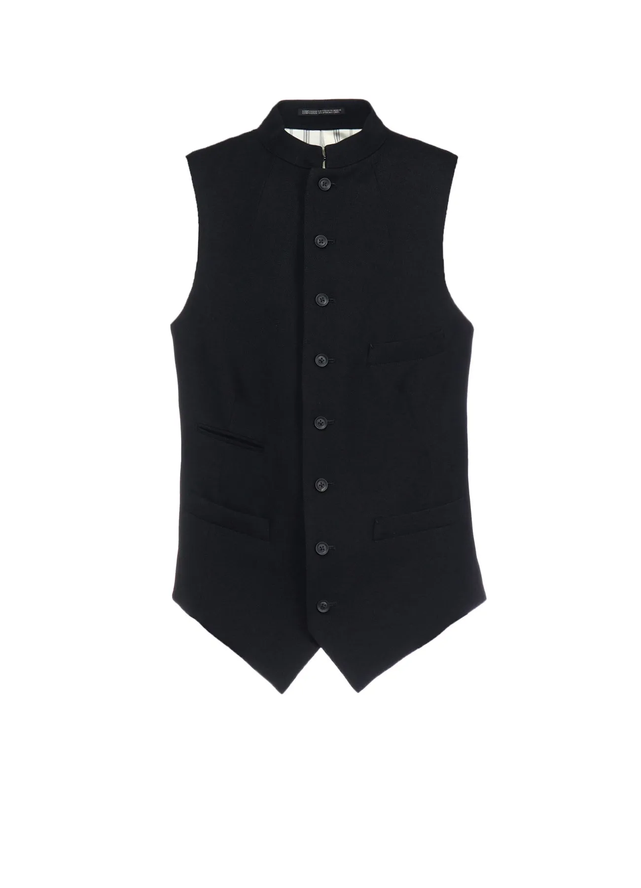 ARMY GABARDINE STAND 8BS VEST sold by Yohji Yamamoto