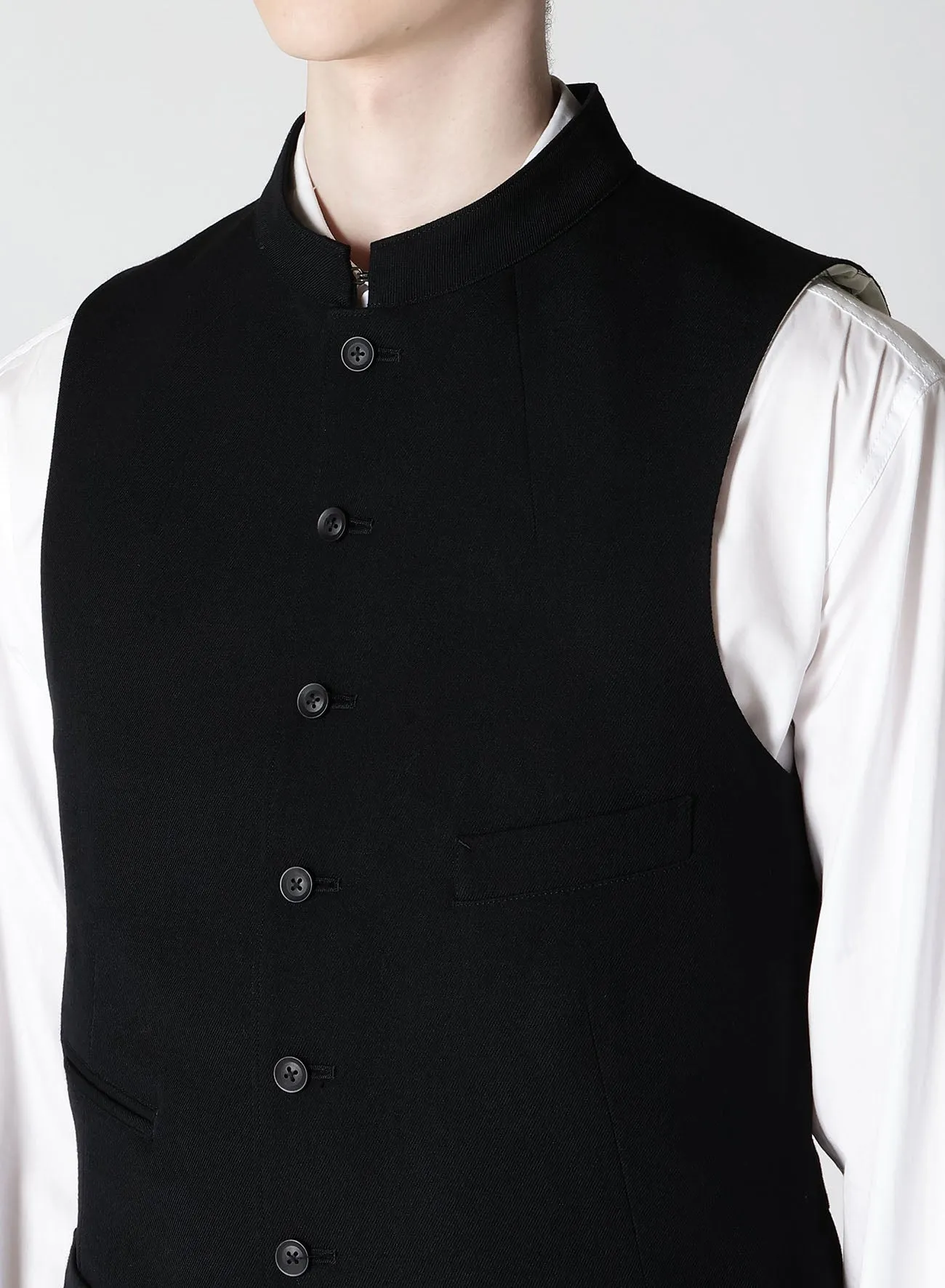 ARMY GABARDINE STAND 8BS VEST sold by Yohji Yamamoto product image thumbnail 3