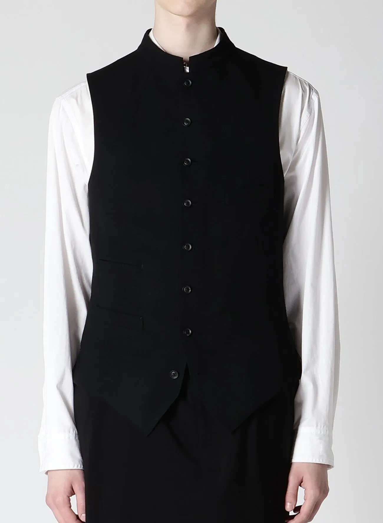 ARMY GABARDINE STAND 8BS VEST sold by Yohji Yamamoto product image thumbnail 2