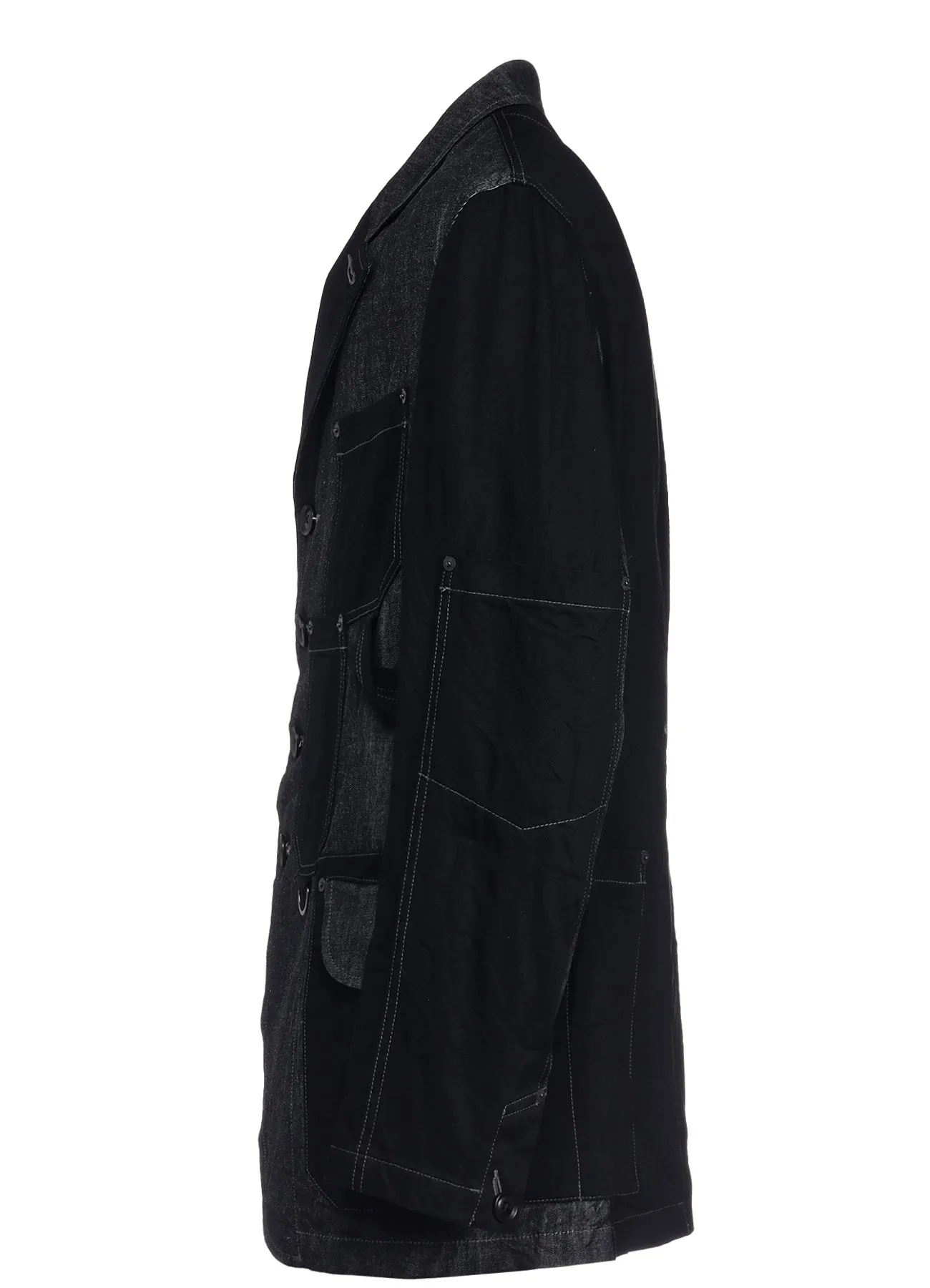 7OZ DENIM CRAZY PATCHWORK JACKET sold by Yohji Yamamoto product image thumbnail 4