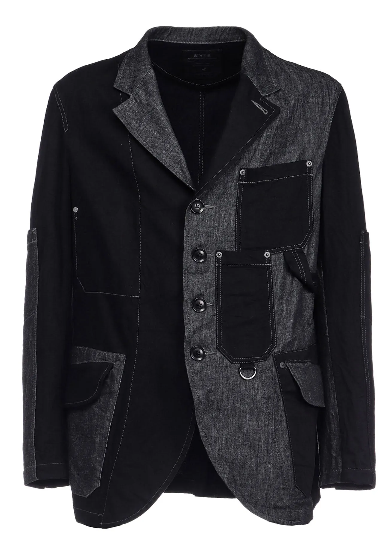 7OZ DENIM CRAZY PATCHWORK JACKET sold by Yohji Yamamoto product image thumbnail 2