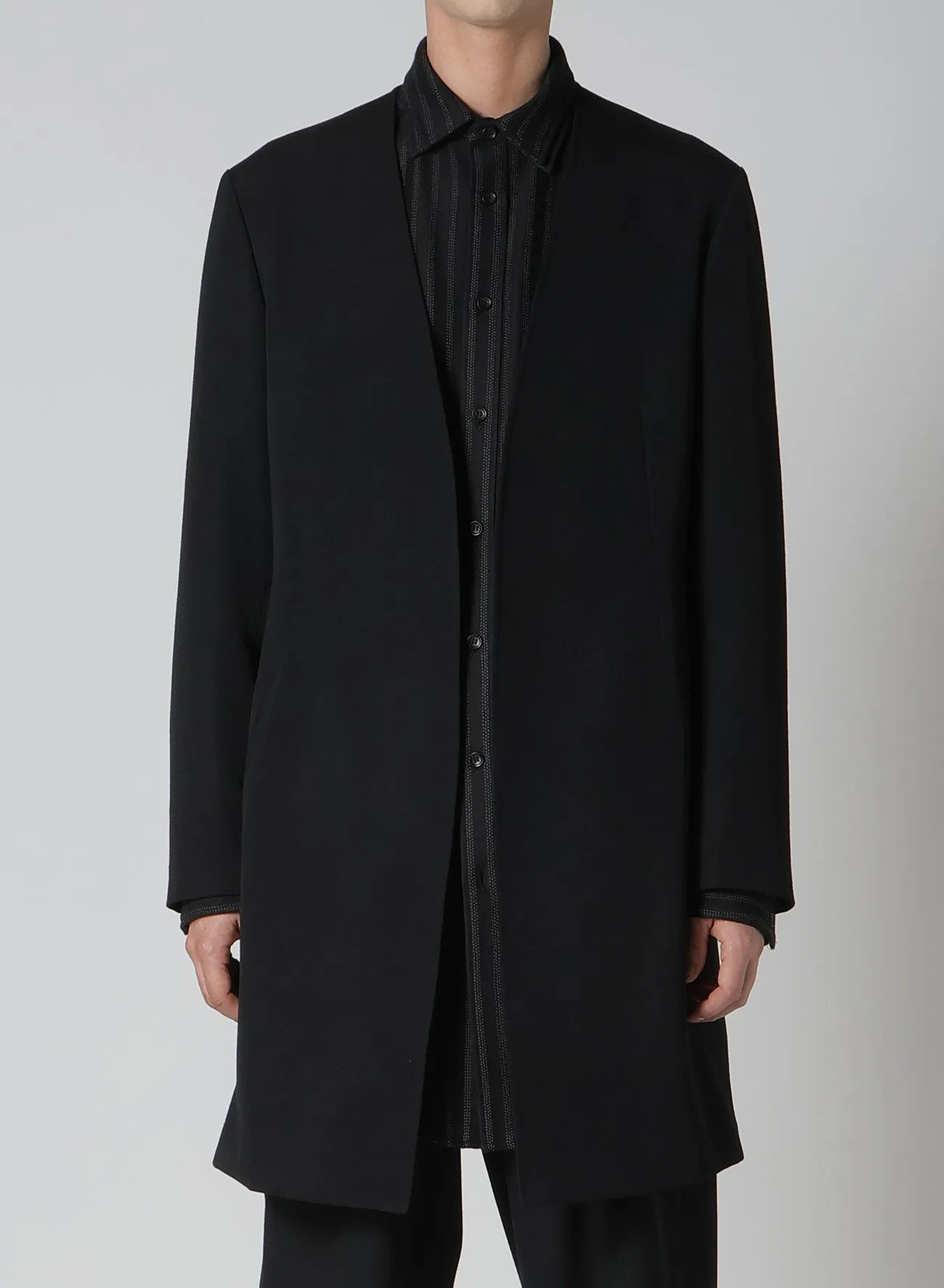ARMY GABARDINE NO COLLAR JACKET sold by Yohji Yamamoto product image thumbnail 2