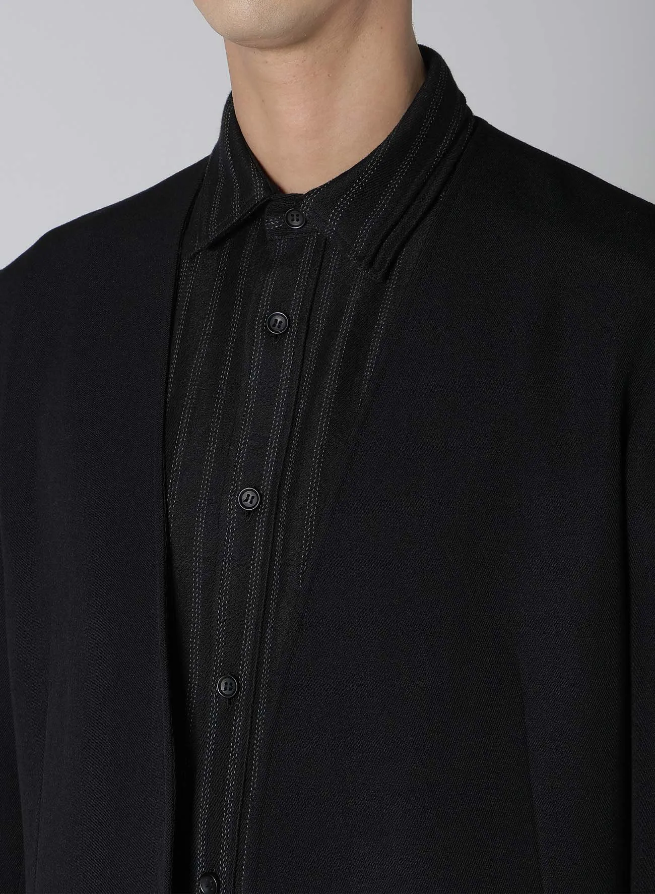 ARMY GABARDINE NO COLLAR JACKET sold by Yohji Yamamoto product image thumbnail 3