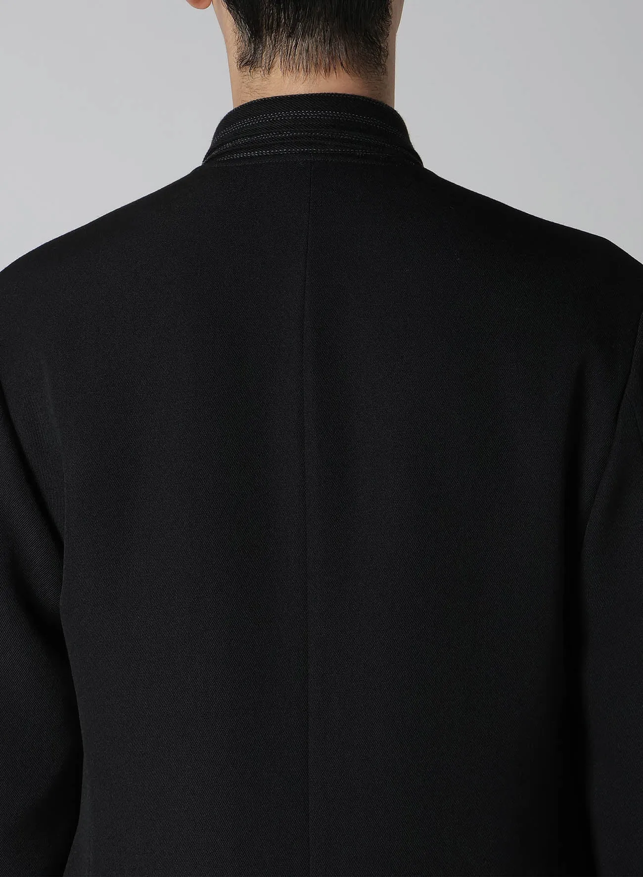 ARMY GABARDINE NO COLLAR JACKET sold by Yohji Yamamoto product image thumbnail 4