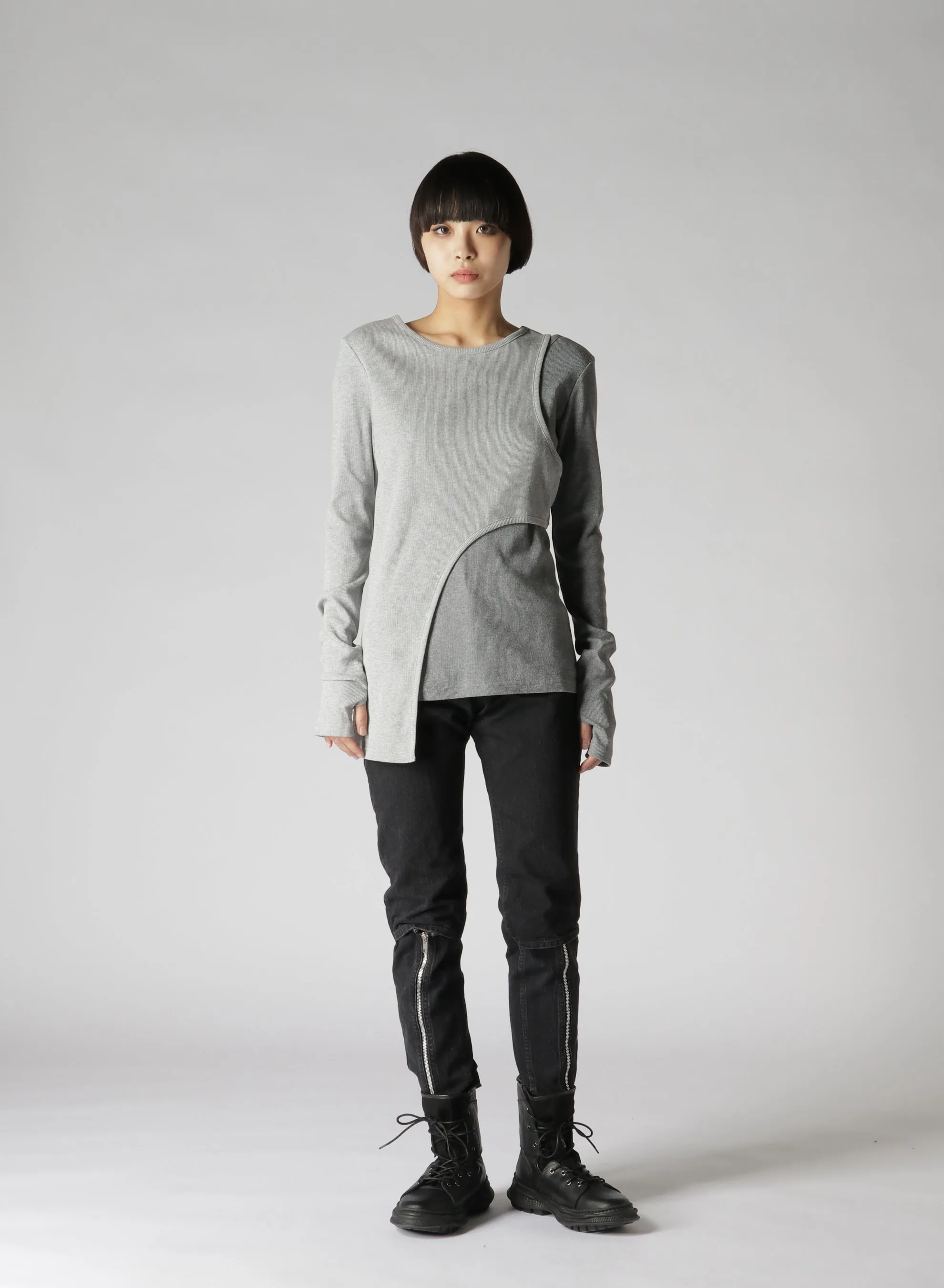 C/Ry Rib Combi Layered Long T sold by Yohji Yamamoto product image thumbnail 5