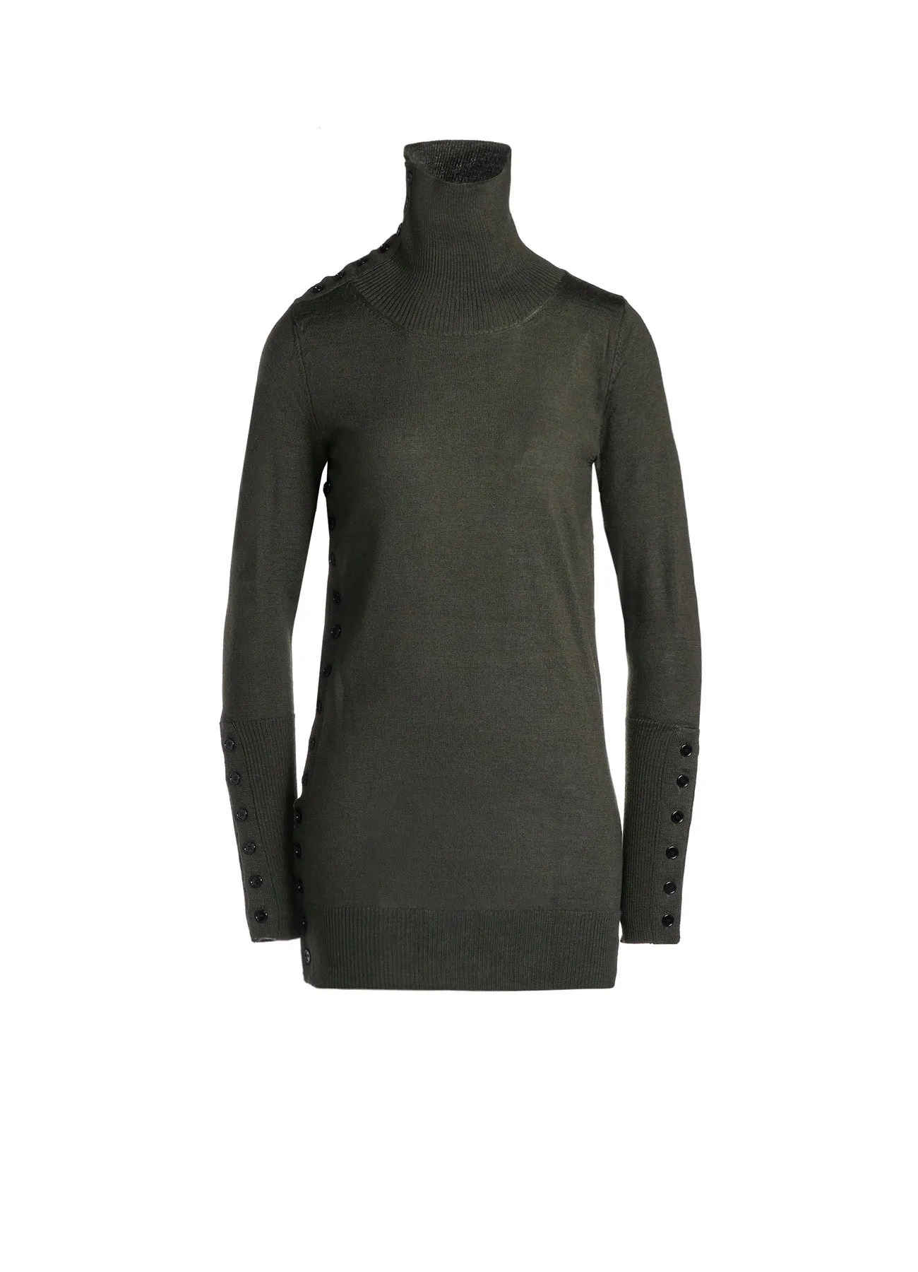 STANDARD SOFT WOOL WOSHABLE PLAIN STITCH SIDE TURTLE SWEATER sold by Yohji Yamamoto