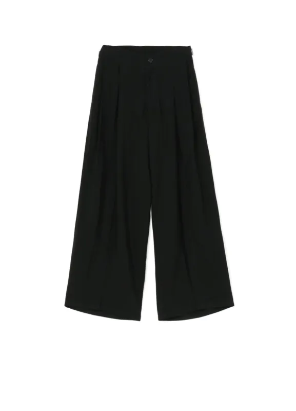 Ly/Cu Gabardine A Open Front Hem Wide Pants made by Yohji Yamamoto
