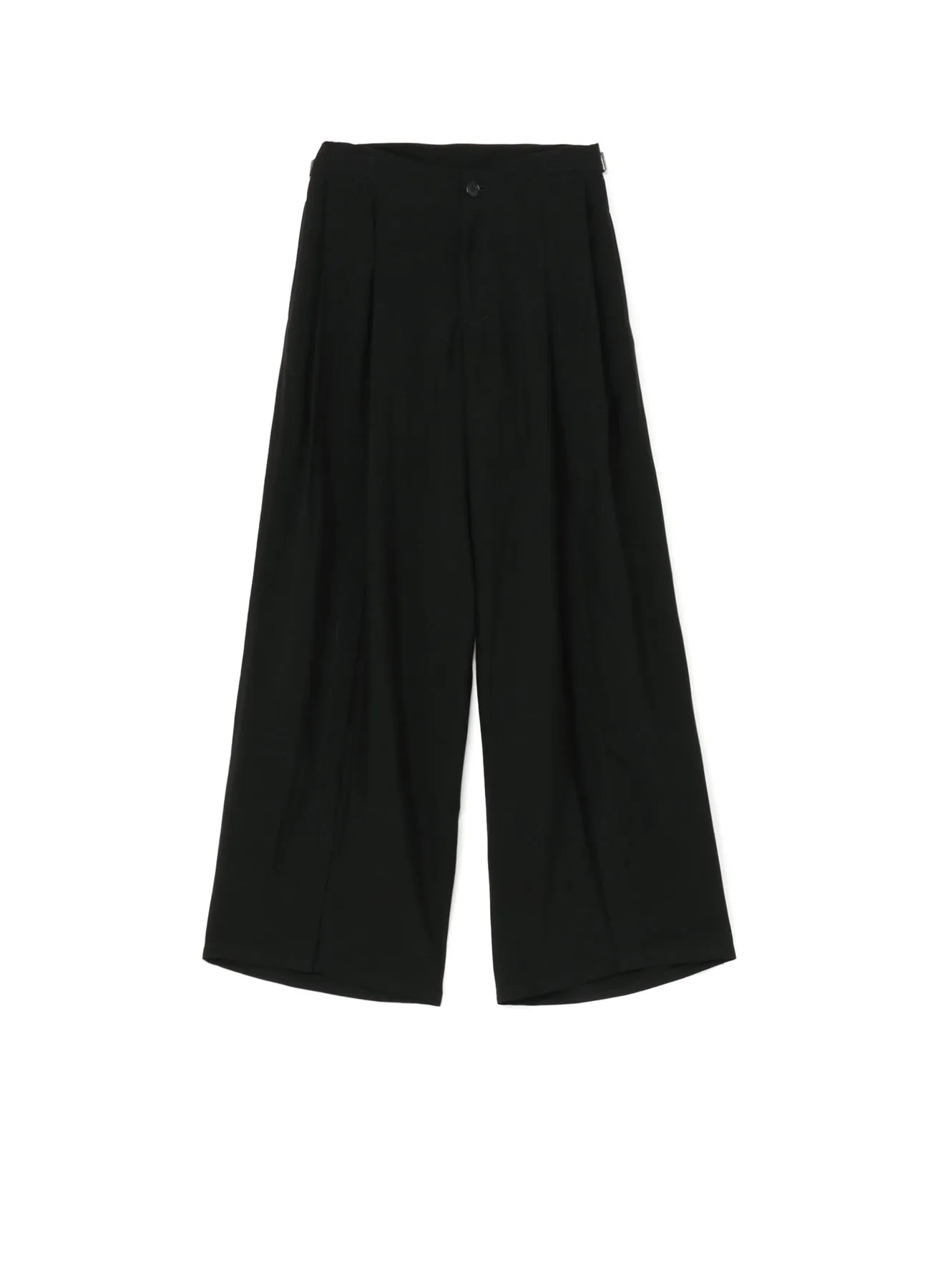 Ly/Cu Gabardine A Open Front Hem Wide Pants sold by Yohji Yamamoto