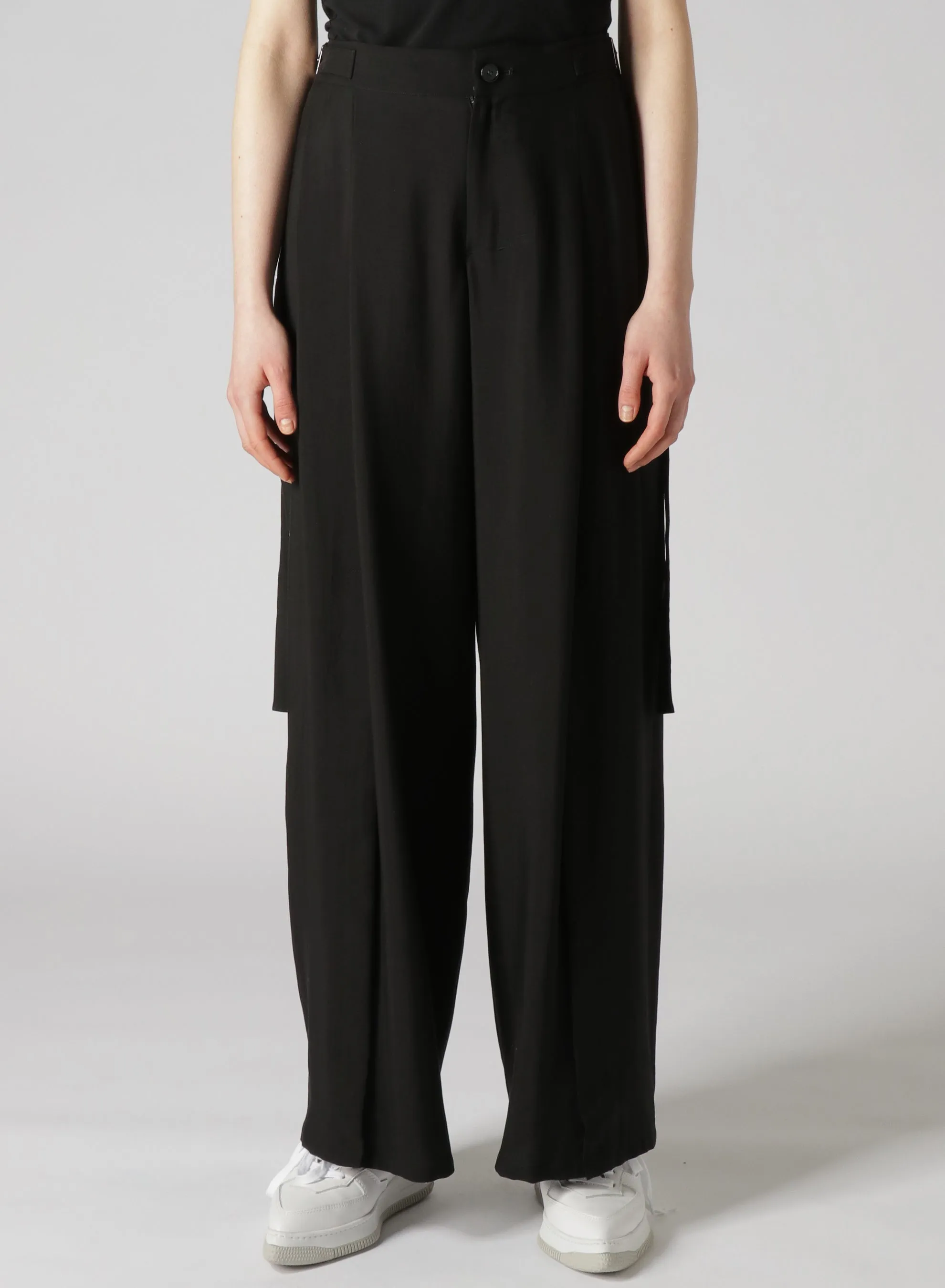 Ly/Cu Gabardine A Open Front Hem Wide Pants sold by Yohji Yamamoto product image thumbnail 4