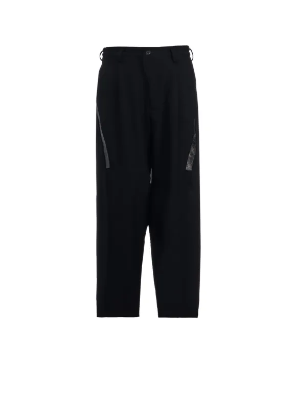 ARMY GABARDINE SIDE CURVE PANTS sold by Yohji Yamamoto