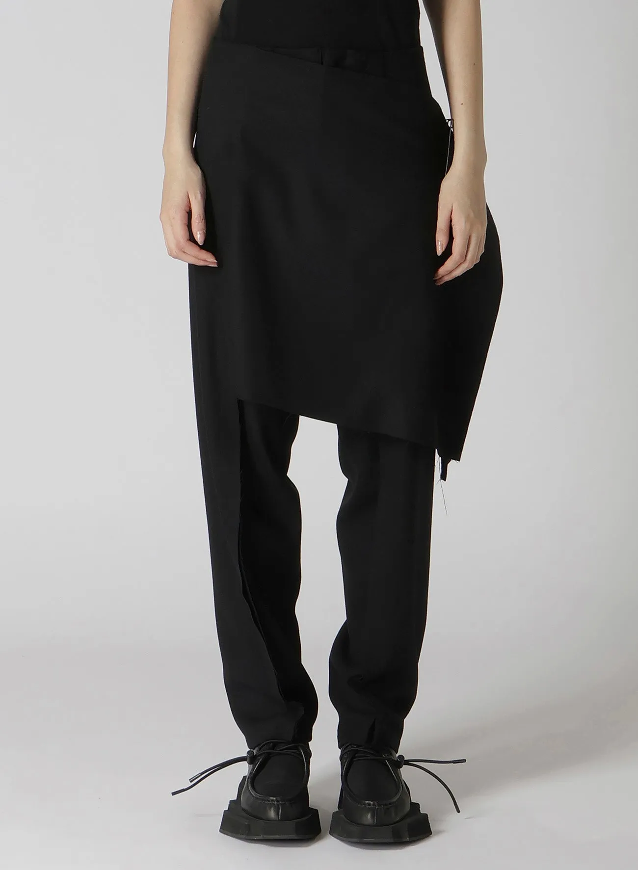 MILLING SERGE WRAP SKIRT PANTS sold by Yohji Yamamoto product image thumbnail 5