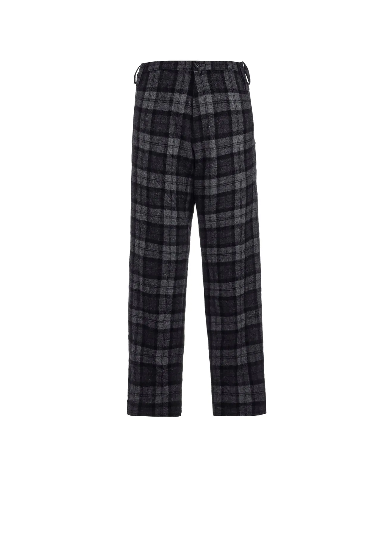 PLAID FLANNEL STRAIGHT PANTS sold by Yohji Yamamoto