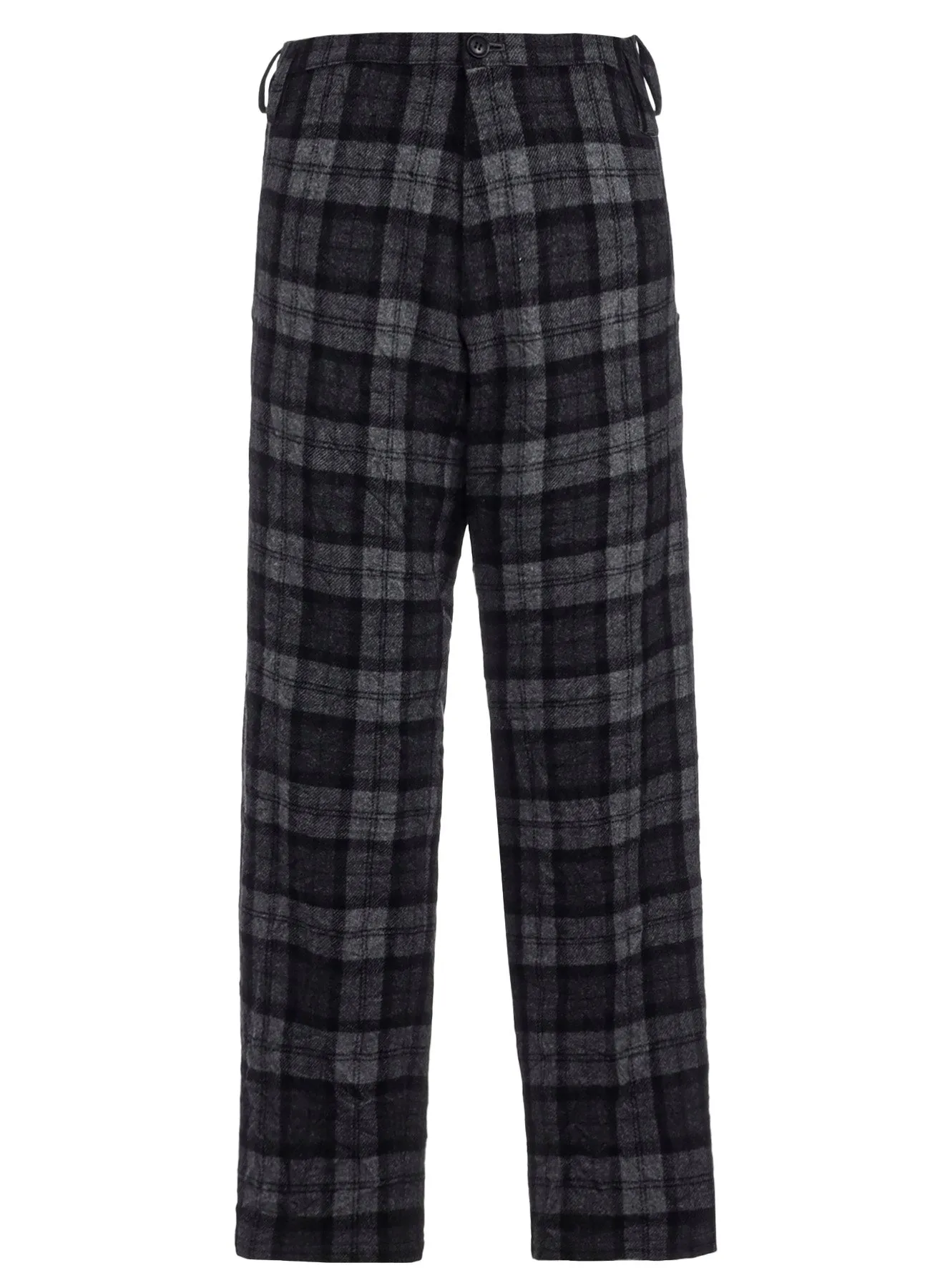 PLAID FLANNEL STRAIGHT PANTS sold by Yohji Yamamoto product image thumbnail 2