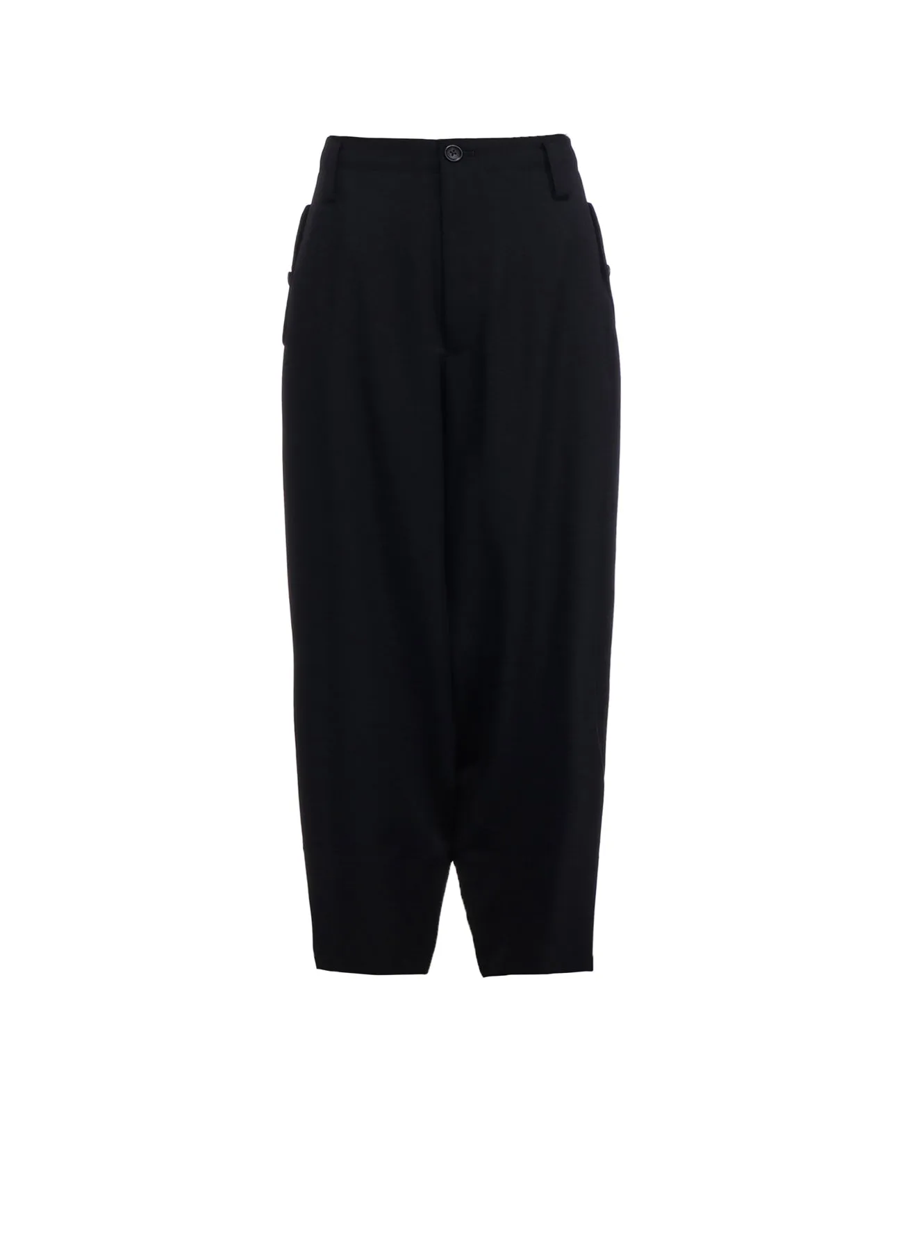 WOOL GABARDINE HEM FACING PANTS sold by Yohji Yamamoto