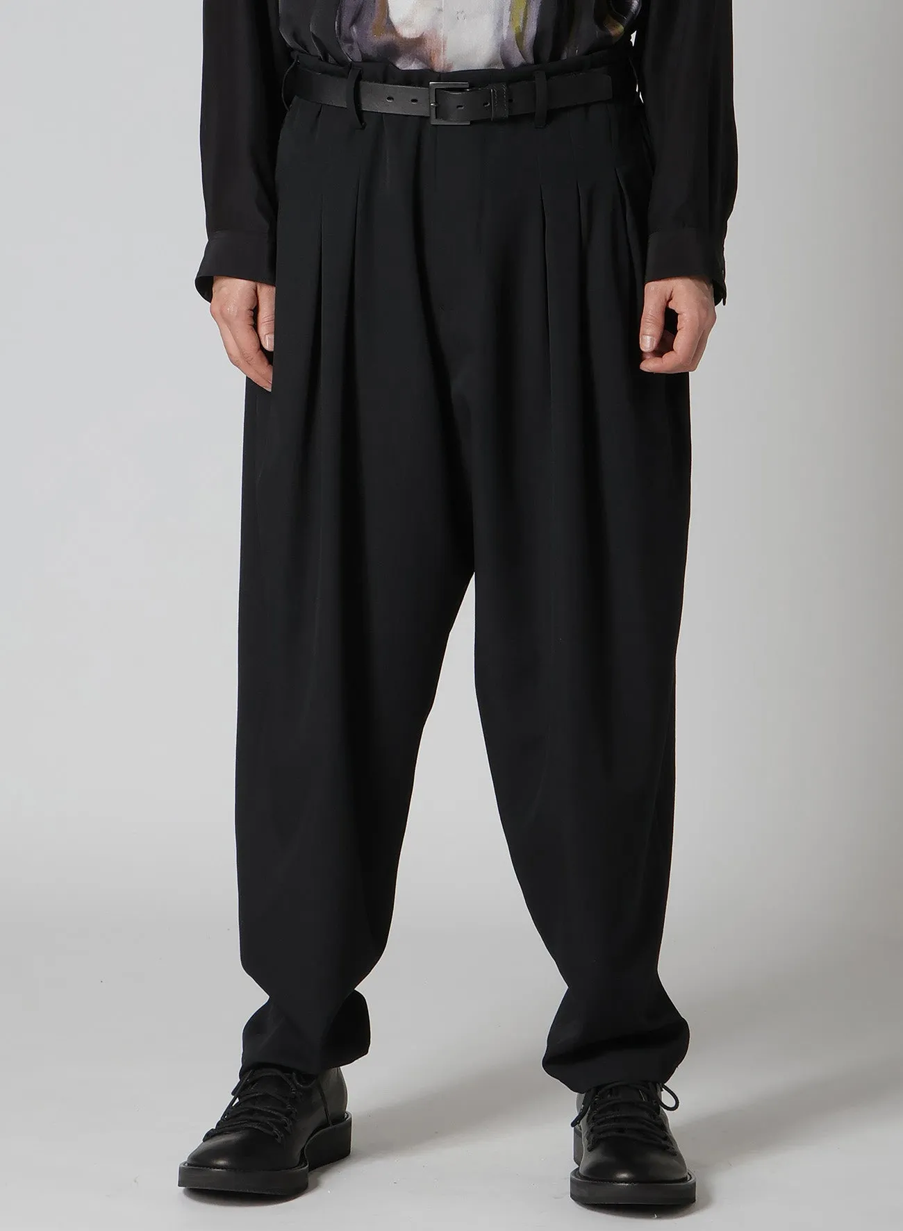 WOOL GABARDINE 8TUCKS PANTS sold by Yohji Yamamoto product image thumbnail 2