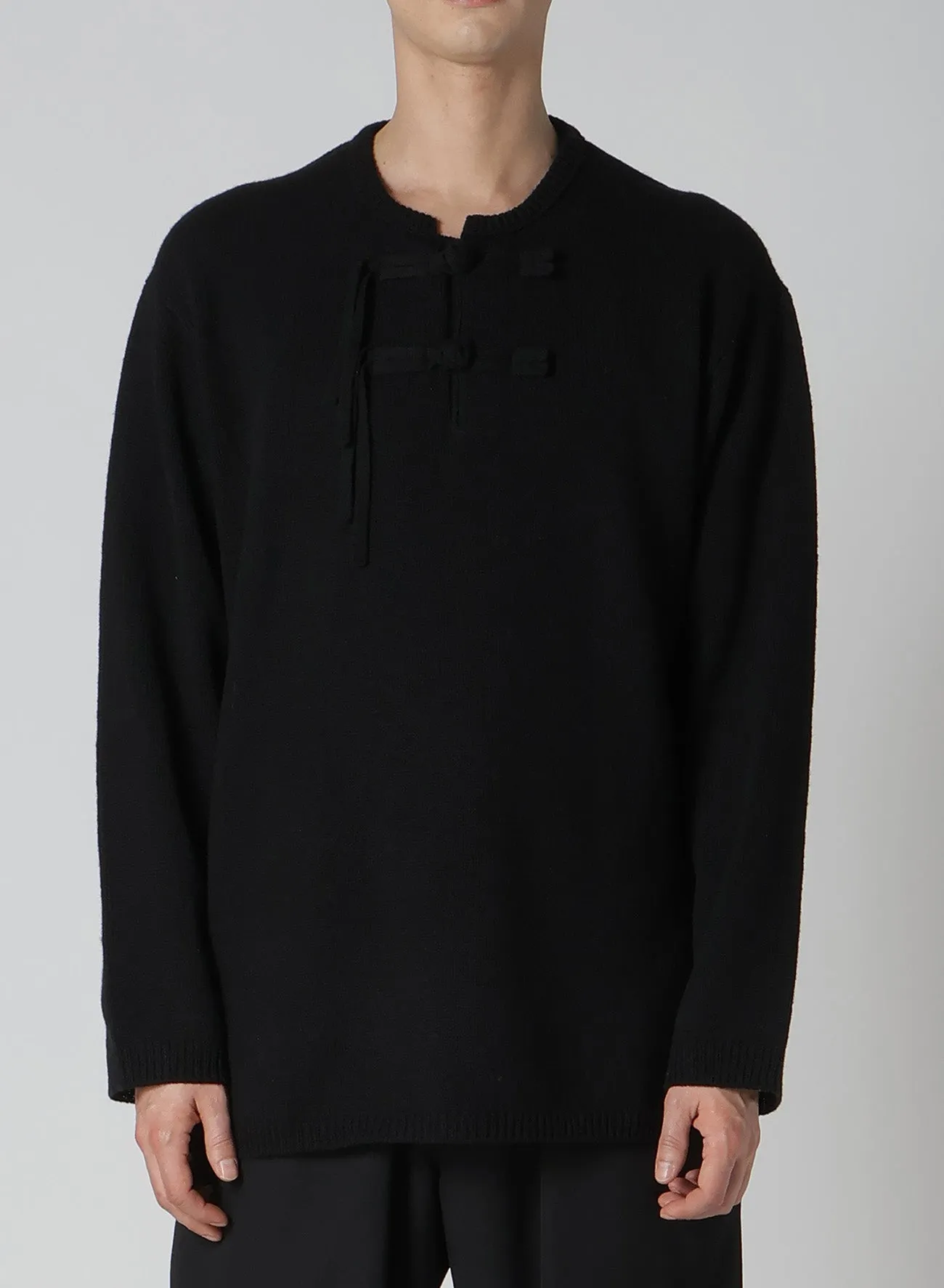 CHINA BUTTON HENRY NECK KNIT sold by Yohji Yamamoto product image thumbnail 2
