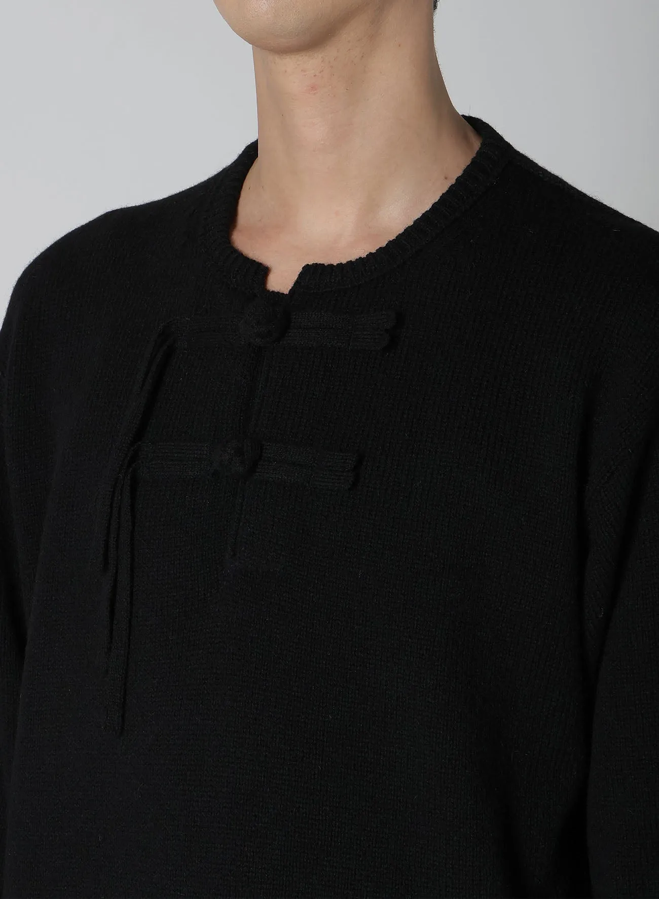 CHINA BUTTON HENRY NECK KNIT sold by Yohji Yamamoto product image thumbnail 3