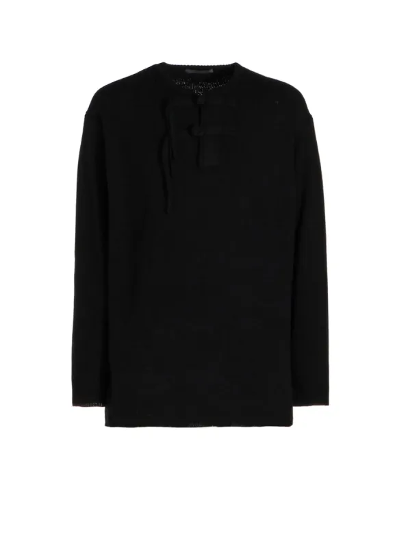 CHINA BUTTON HENRY NECK KNIT sold by Yohji Yamamoto