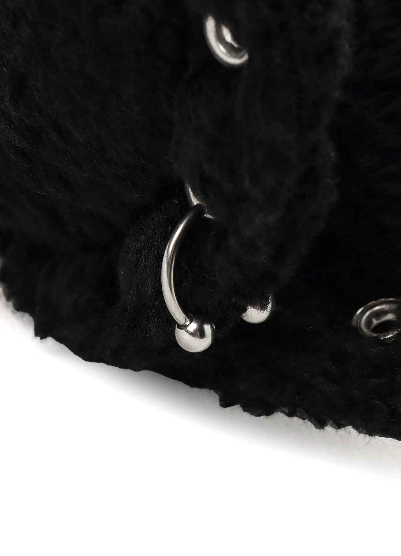 HIGH DENSITY BOA PIERCED EARMUFF sold by Yohji Yamamoto product image thumbnail 5