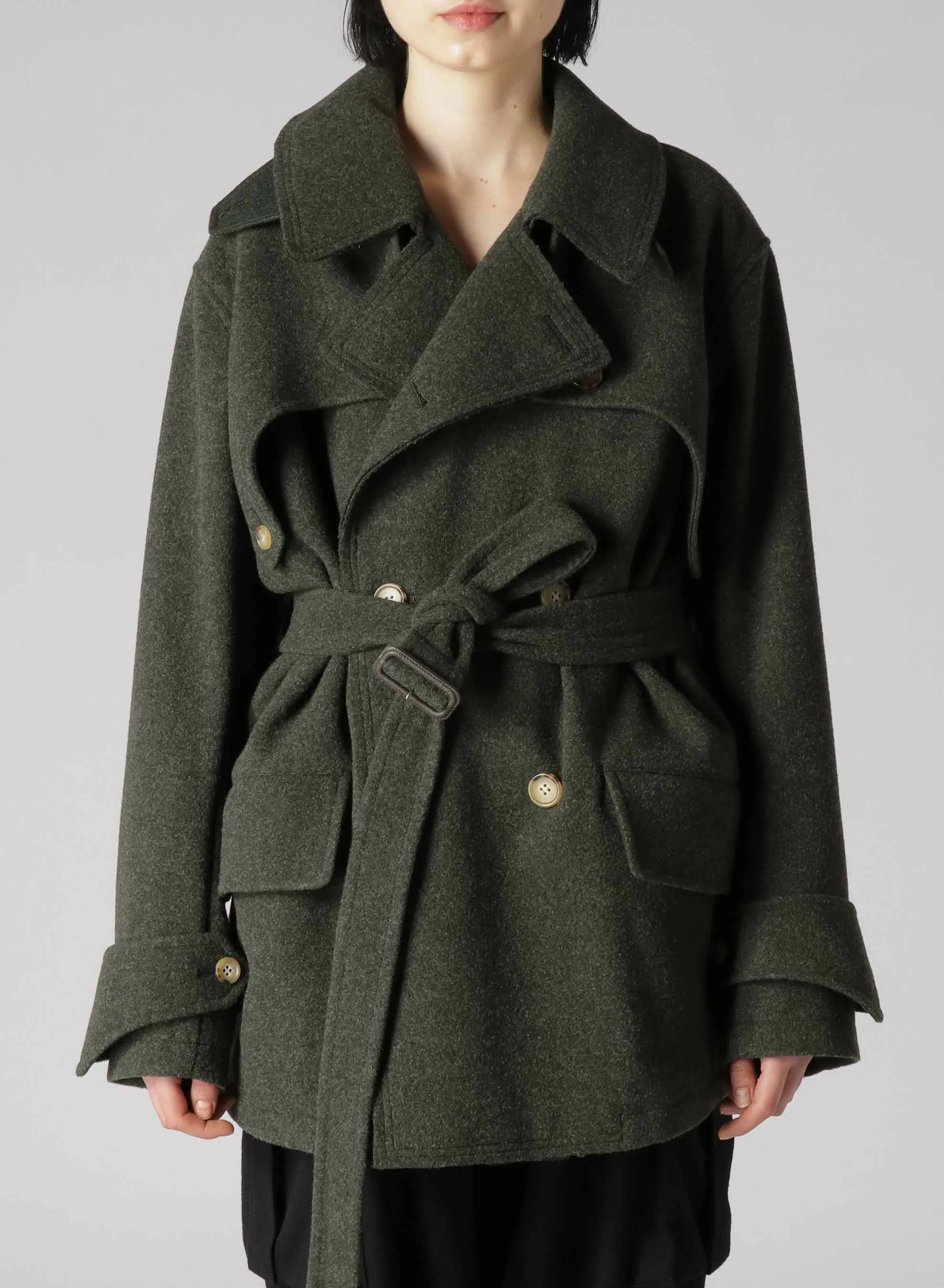 W/Mosser B Short Trench Coat sold by Yohji Yamamoto product image thumbnail 5