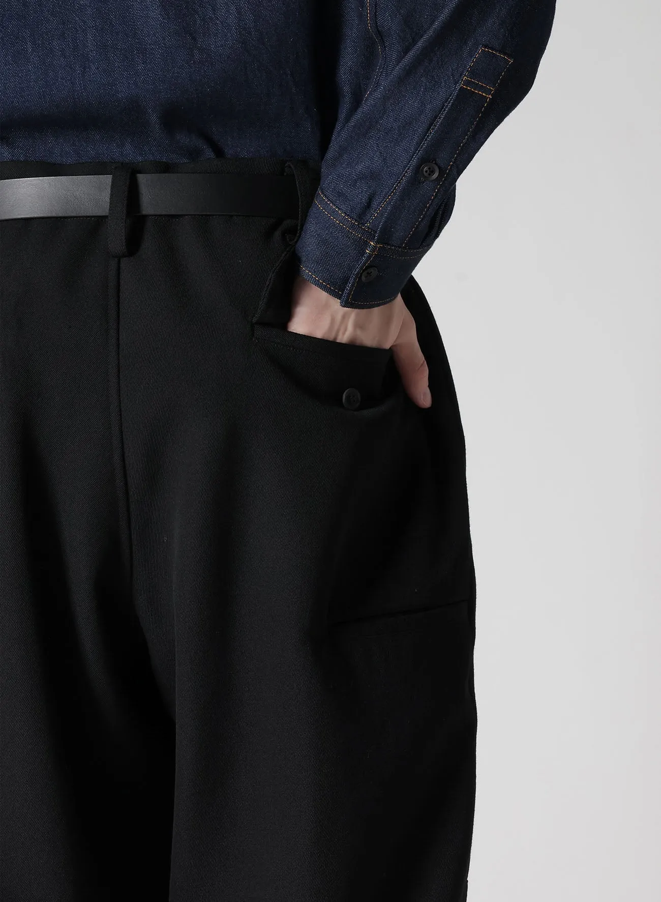 ARMY GABARDINE W KNEE PANTS sold by Yohji Yamamoto product image thumbnail 5