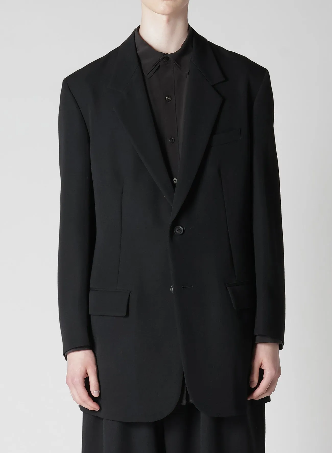ARMY GABARDINE LEFT ZIPPER JACKET sold by Yohji Yamamoto product image thumbnail 2