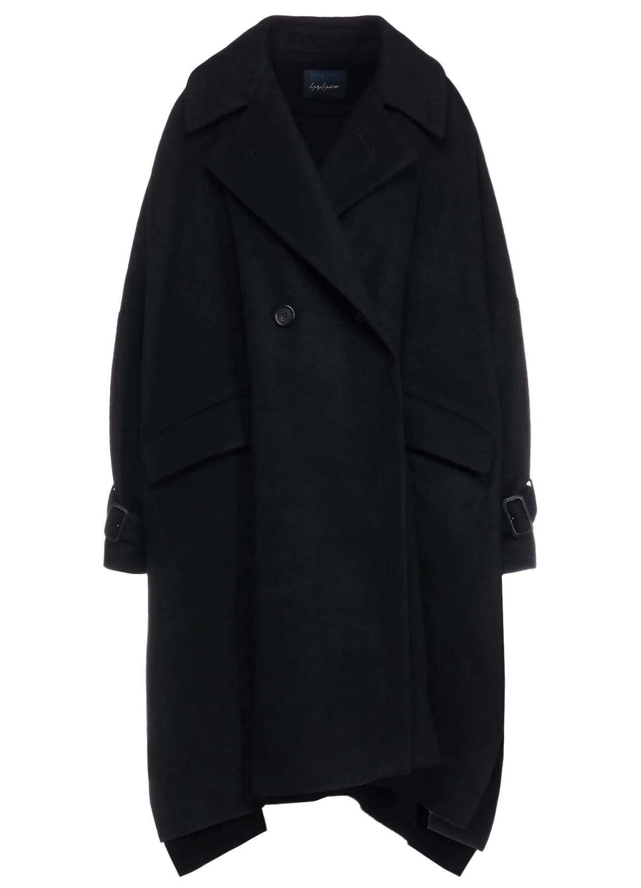 MELTON R-SIDE SLIT COAT sold by Yohji Yamamoto product image thumbnail 3
