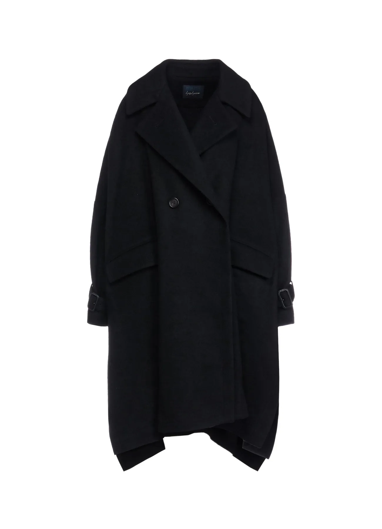 MELTON R-SIDE SLIT COAT sold by Yohji Yamamoto