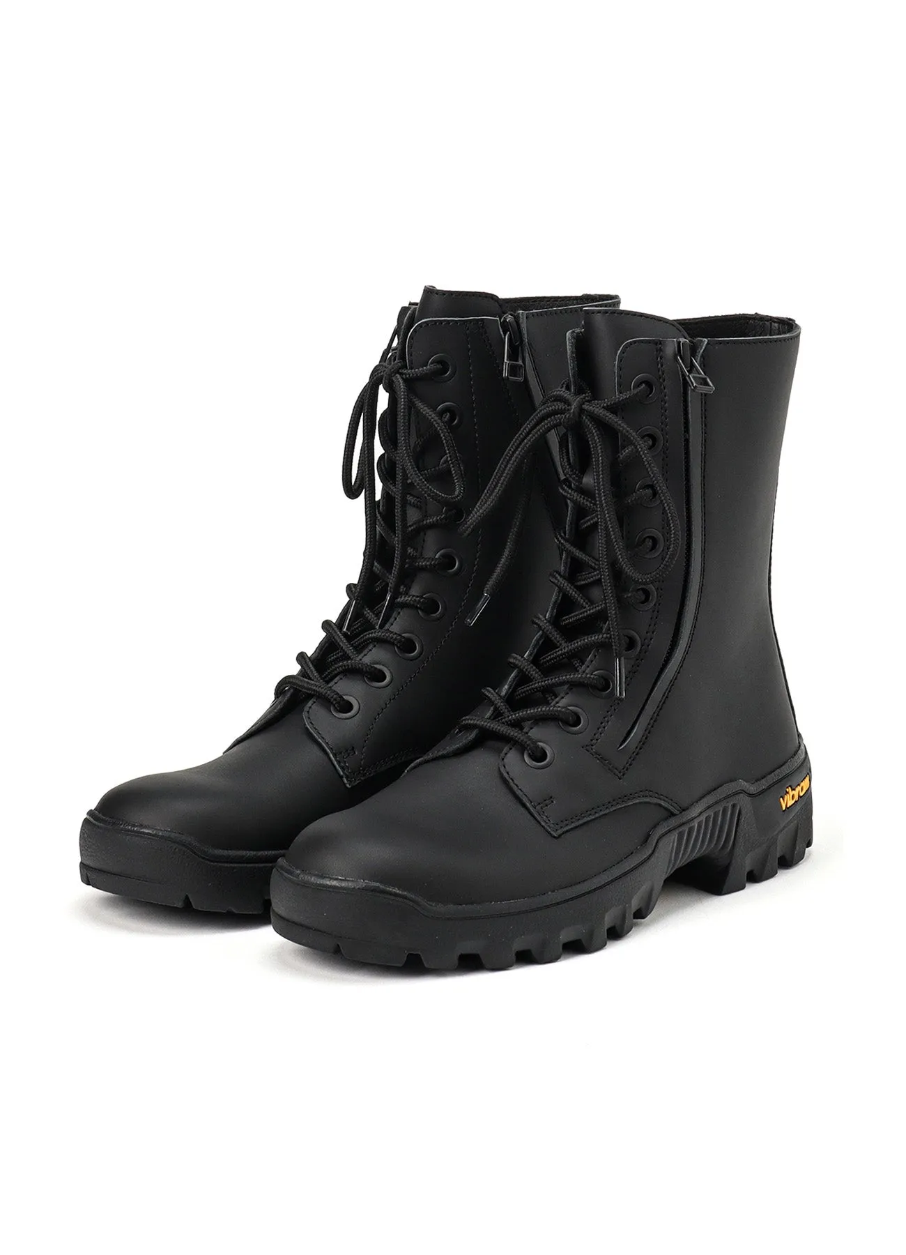 COW LEATHER FASTENER BOOTS sold by Yohji Yamamoto