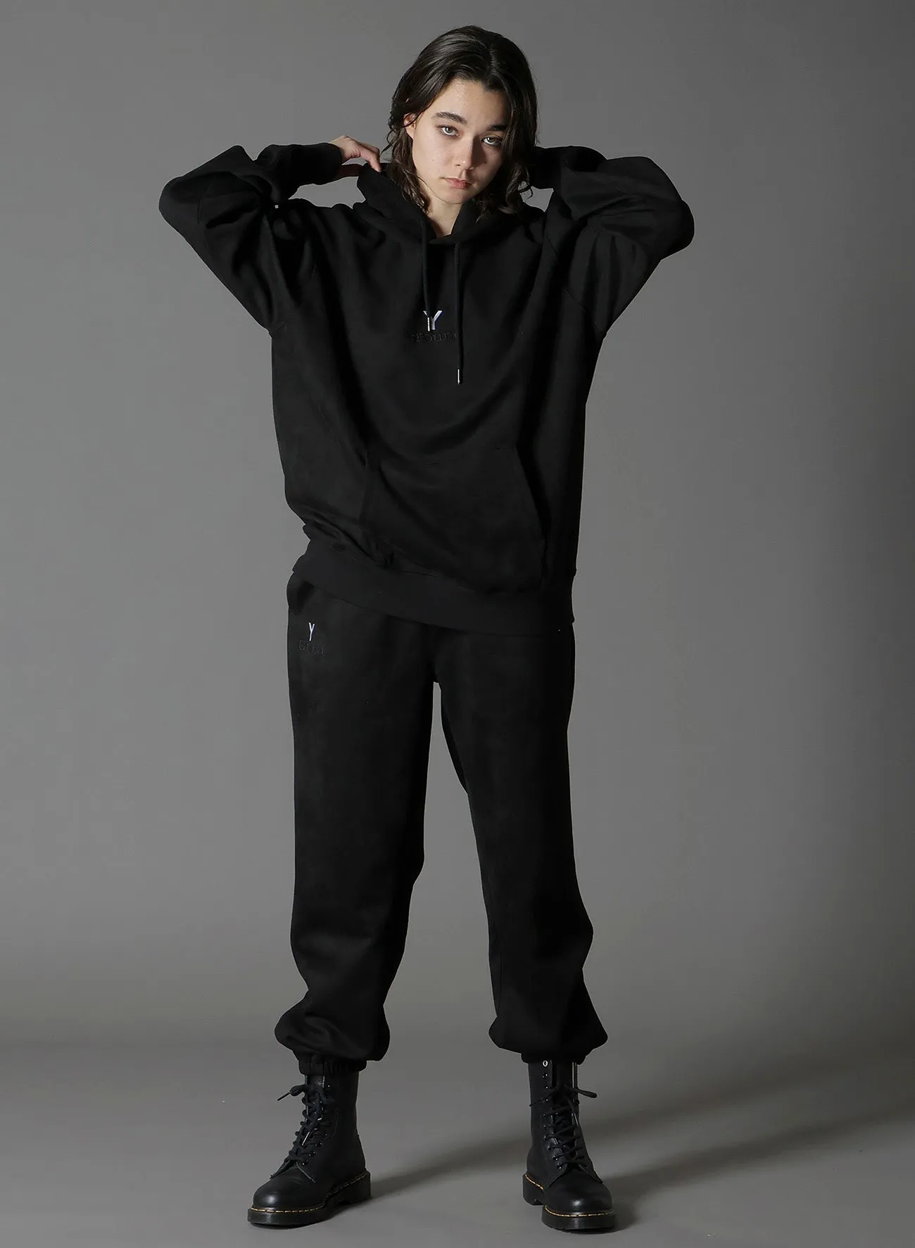 Ground Y × NEWERA SUEDE HOODIE GY LOGO sold by Yohji Yamamoto product image thumbnail 2