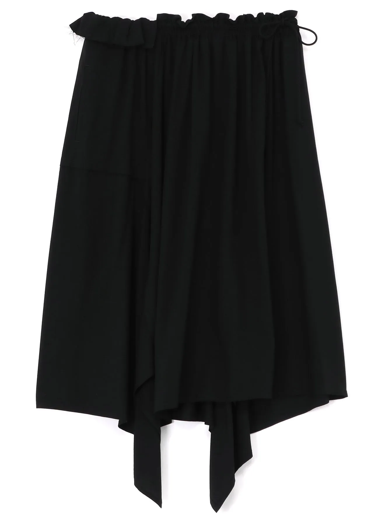 RAYON ASYMMETRIC SKIRT WITH RIGHT SLANTING HEMLINE sold by Yohji Yamamoto product image thumbnail 3