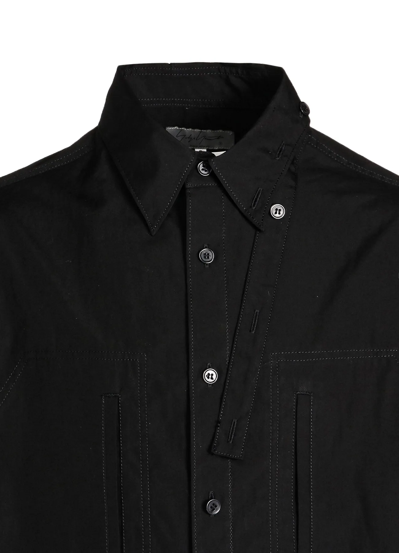 CHAIN STITCH STRING COLLAR BLOUSE sold by Yohji Yamamoto product image thumbnail 5